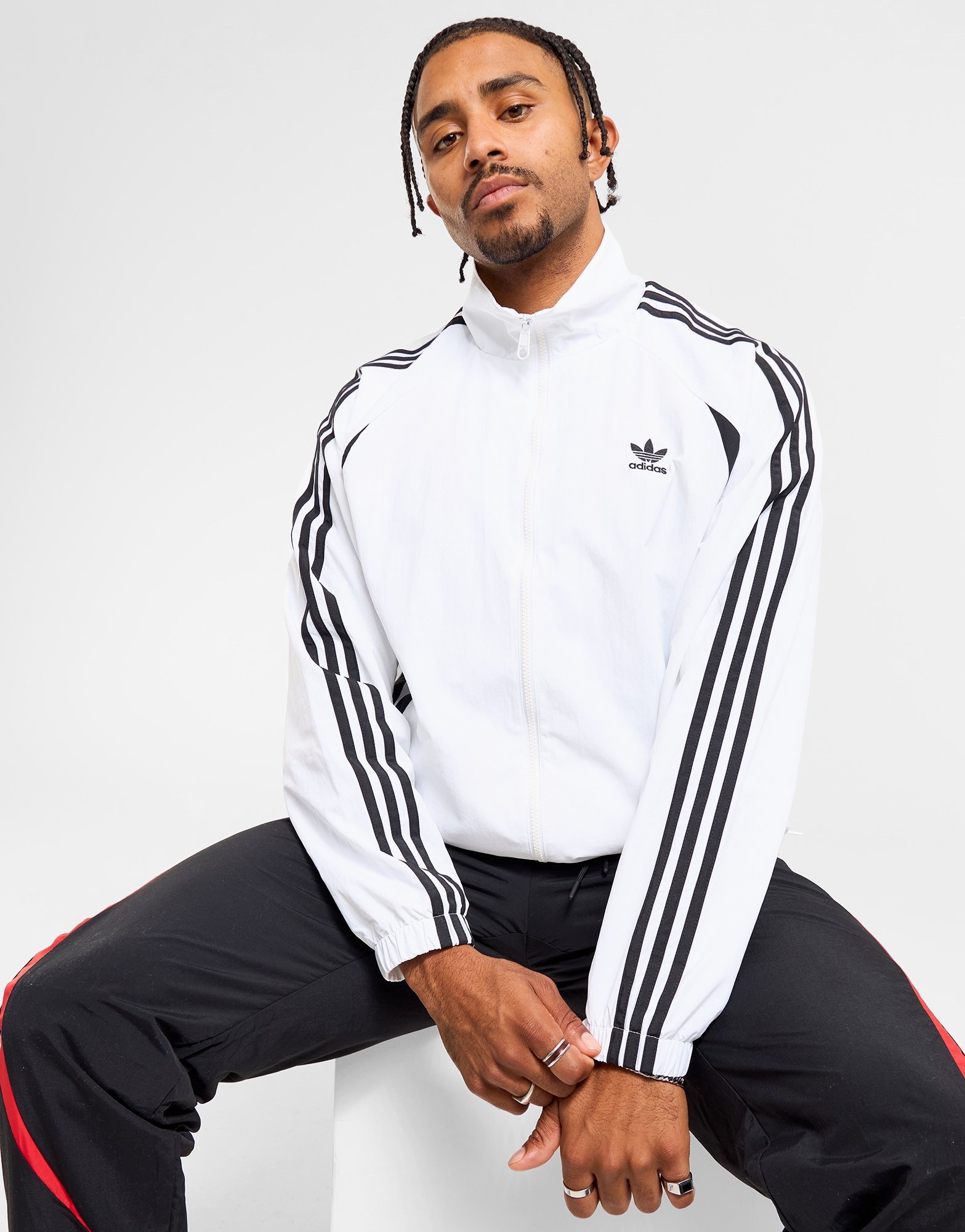 White adidas Originals Archive Woven Track Top JD Sports