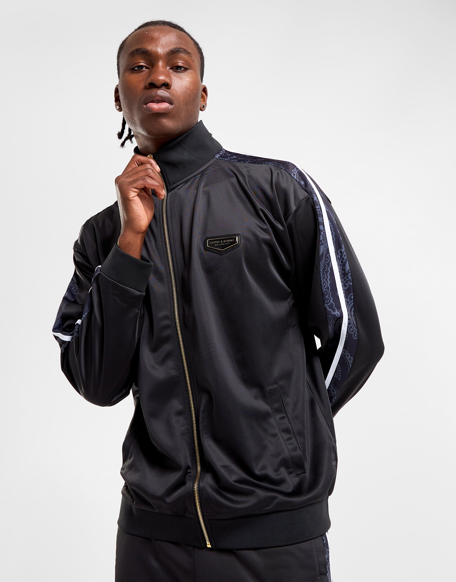 Black Supply & Demand Track Top - JD Sports NZ