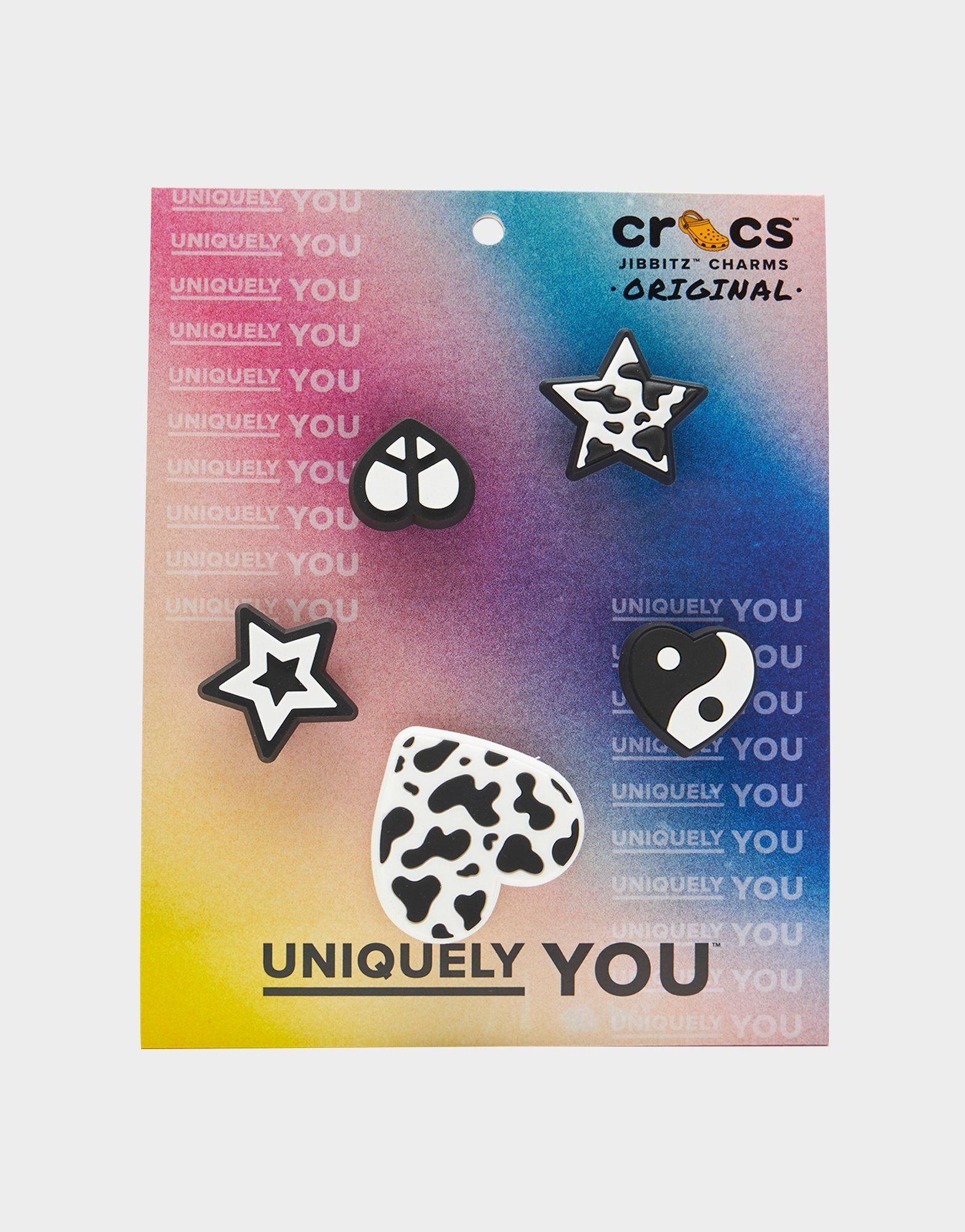 Multi Crocs Jibbitz Charms 'Black and White' 5 Pack JD Sports