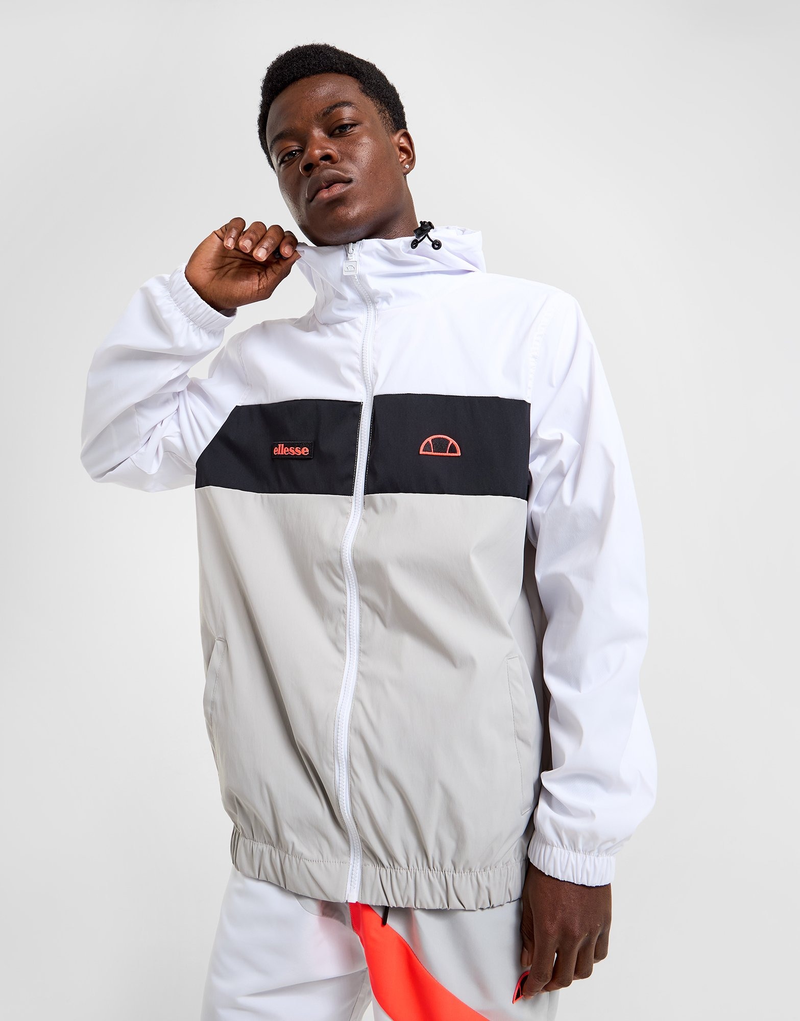 Ellesse tape fleece full zip hoodie hotsell