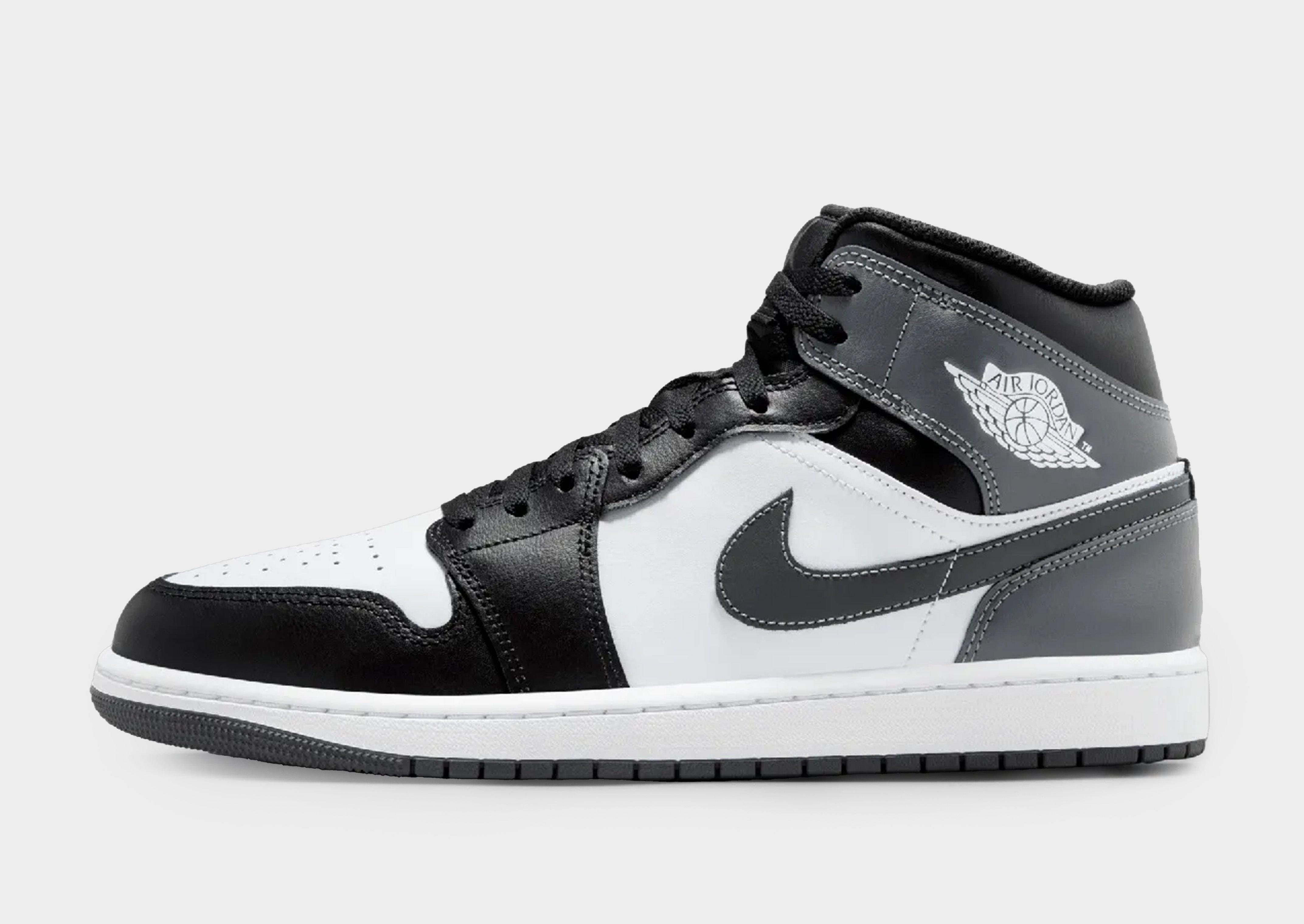 Nike air jordan 1 mid black grey store