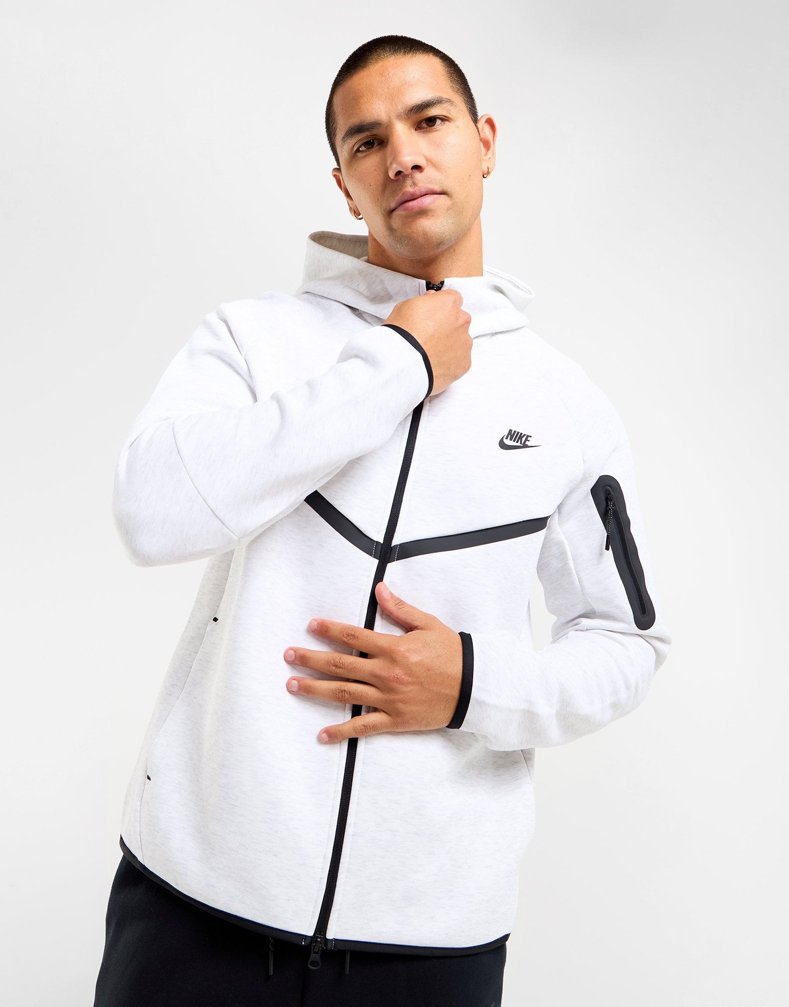 White Nike Tech Fleece Hoodie JD Sports NZ