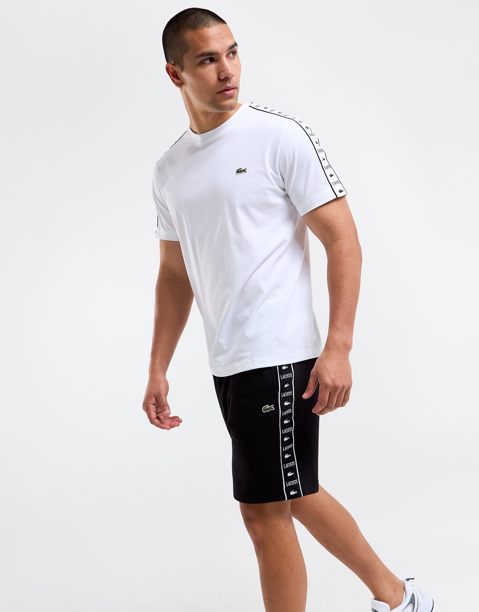 Black Lacoste Tape Shorts JD Sports NZ