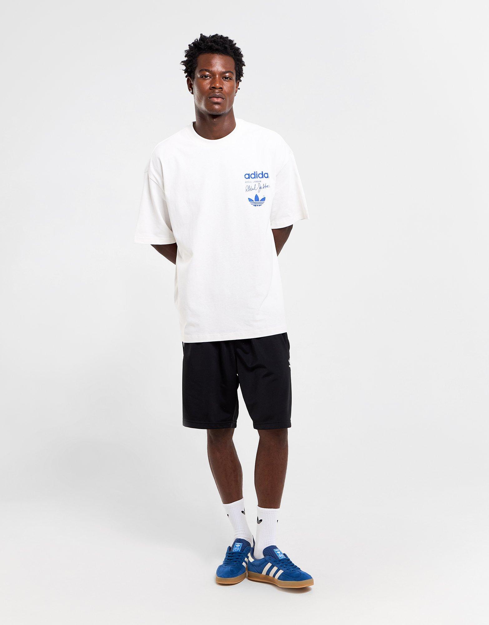 White adidas Originals Kareem Skyhook T-Shirt - JD Sports