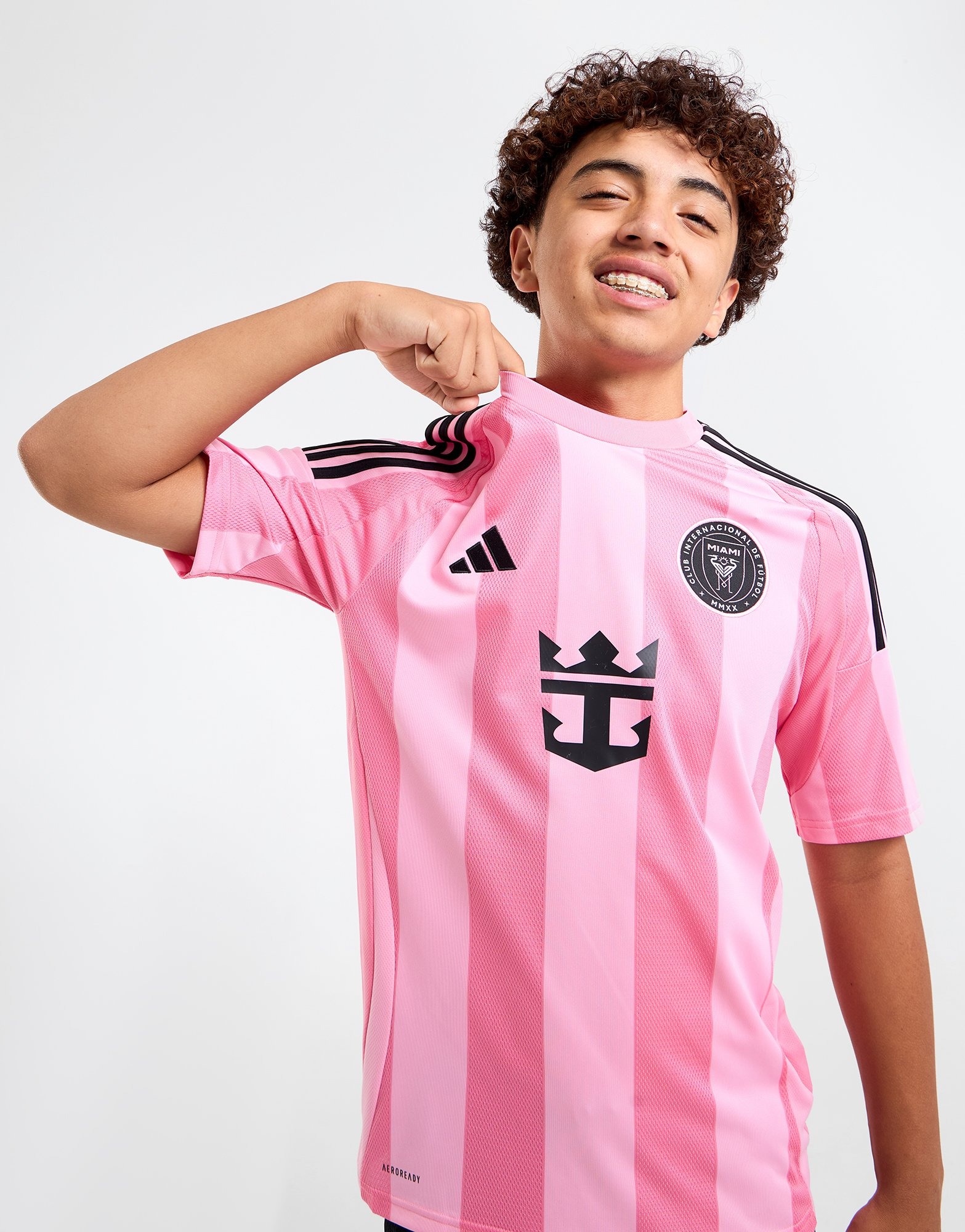 Pink adidas Inter Miami CF 2025/26 Messi #10 Home Shirt Junior's