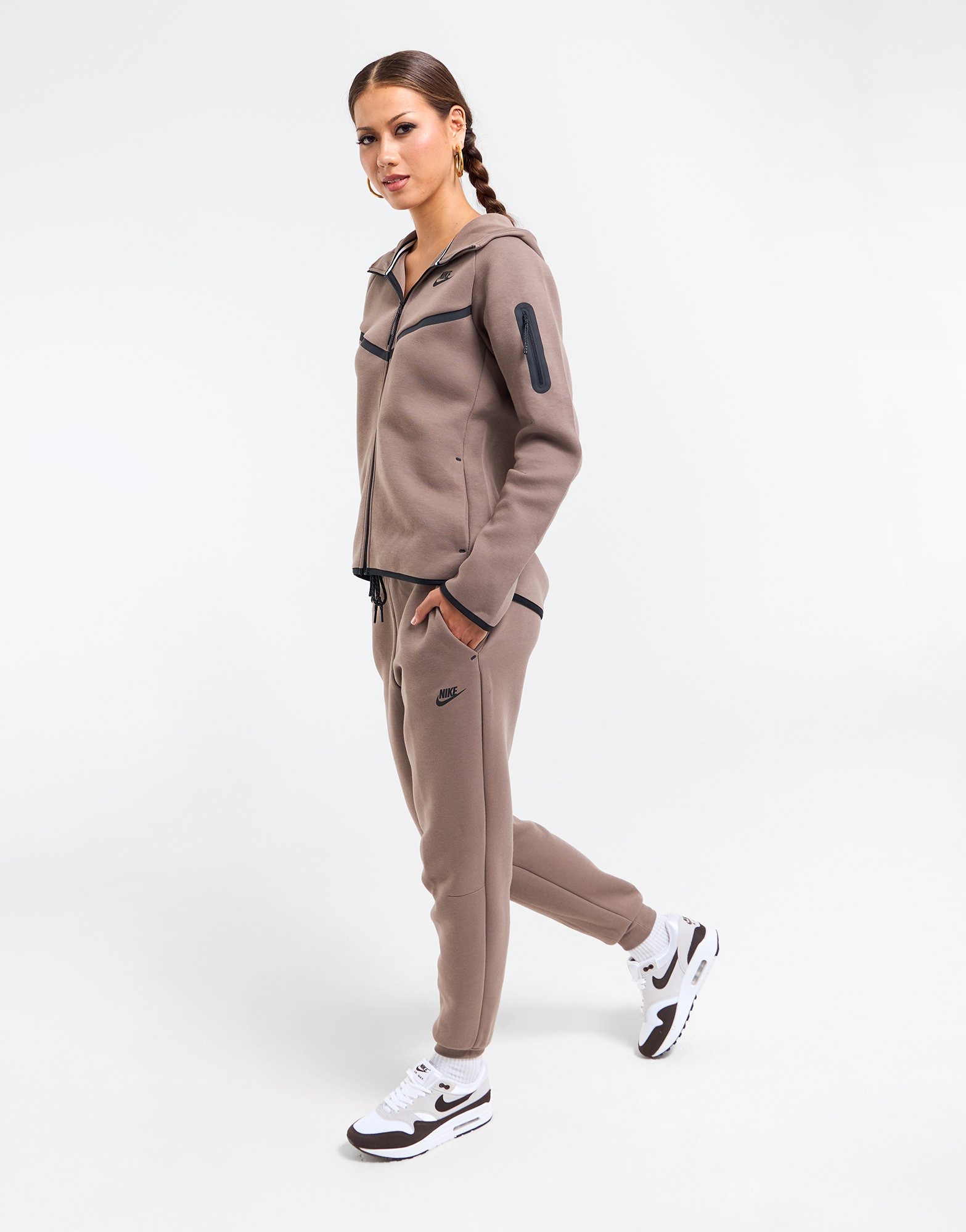 Nike Sportswear Nike Swoosh Womens Tracksuit Brown Nike Joggers - Main Image