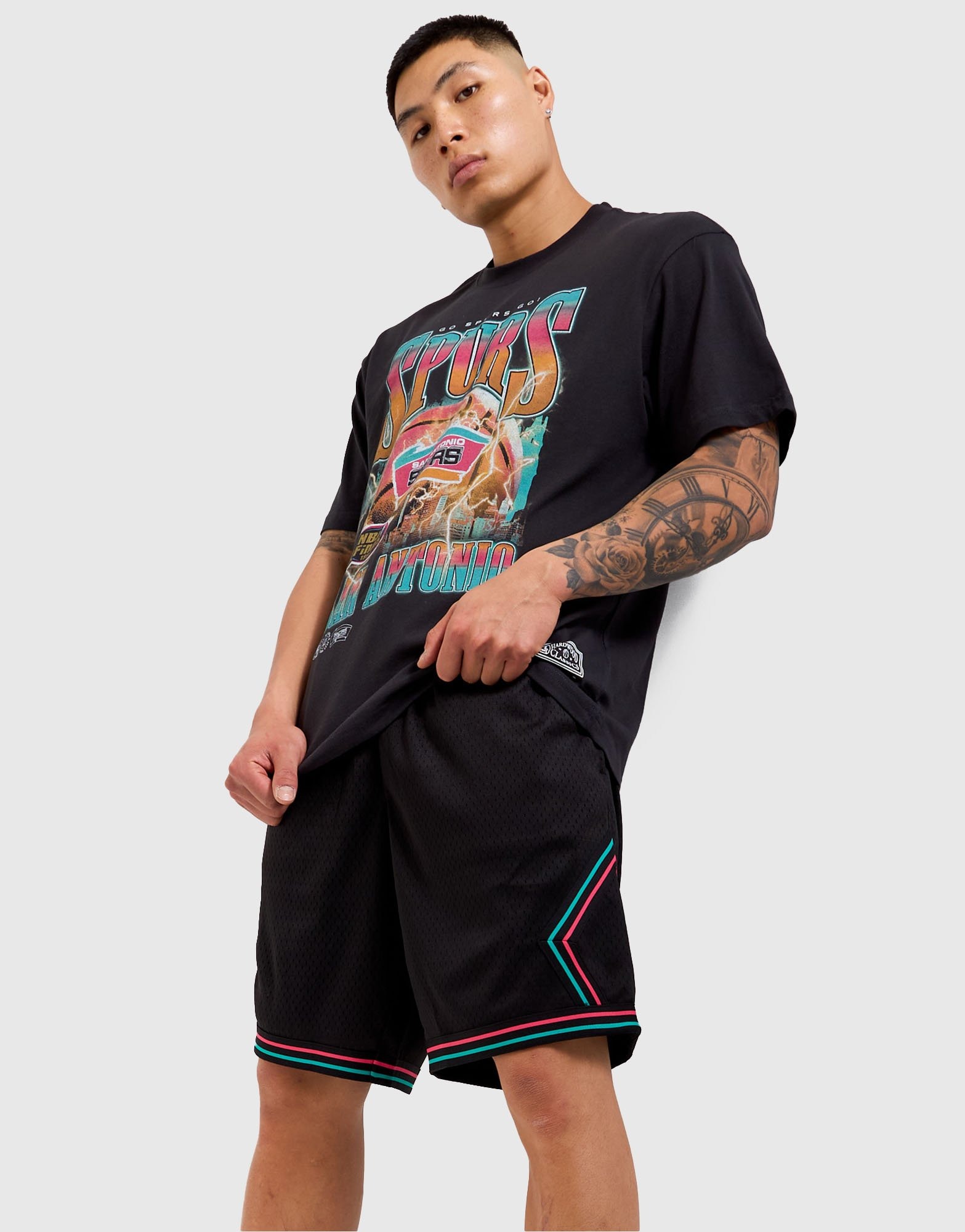 Black Mitchell & Ness Ball Park Mesh Shorts - JD Sports Australia