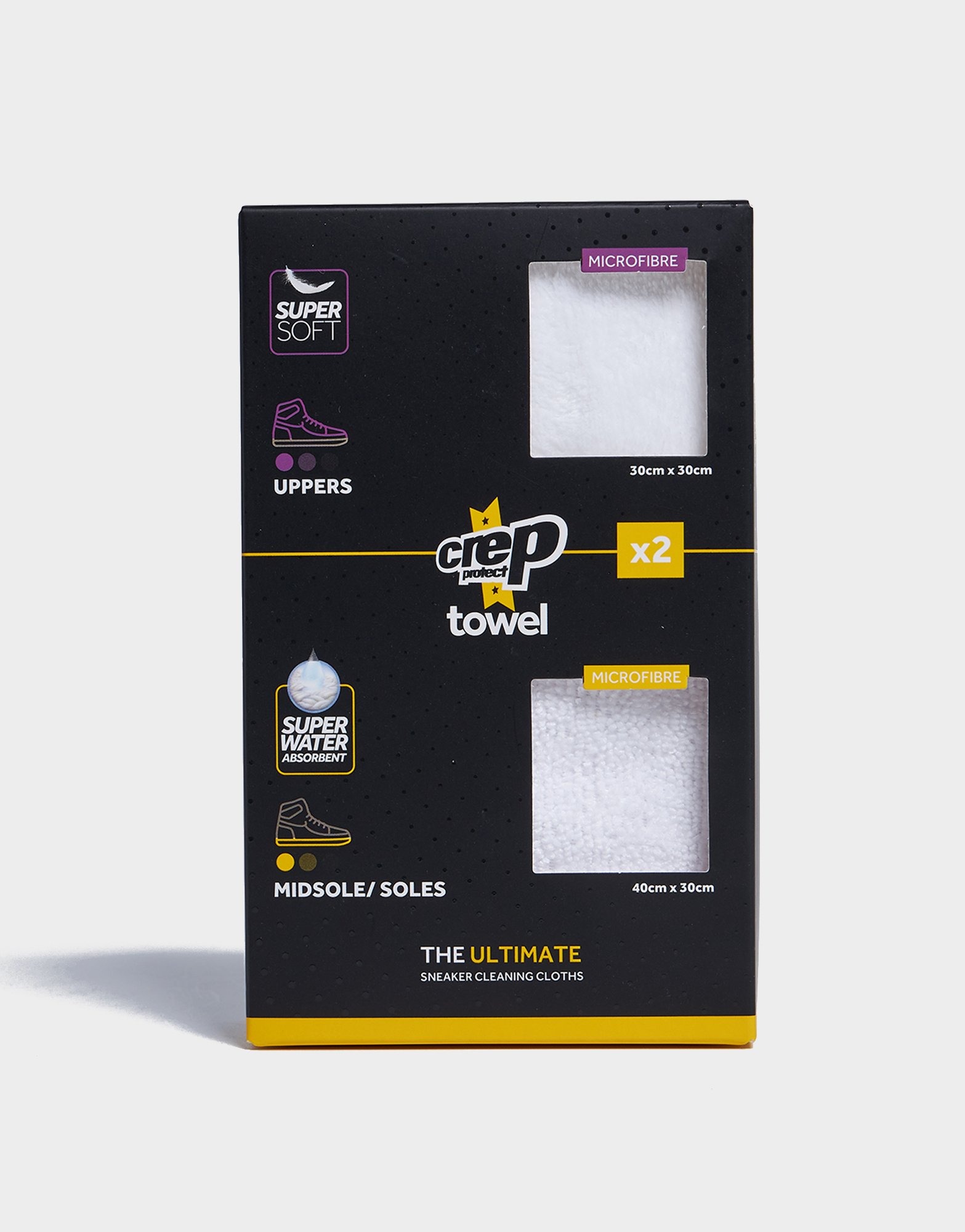 White Crep Protect Microfibre Towels 2 Pack - JD Sports Australia