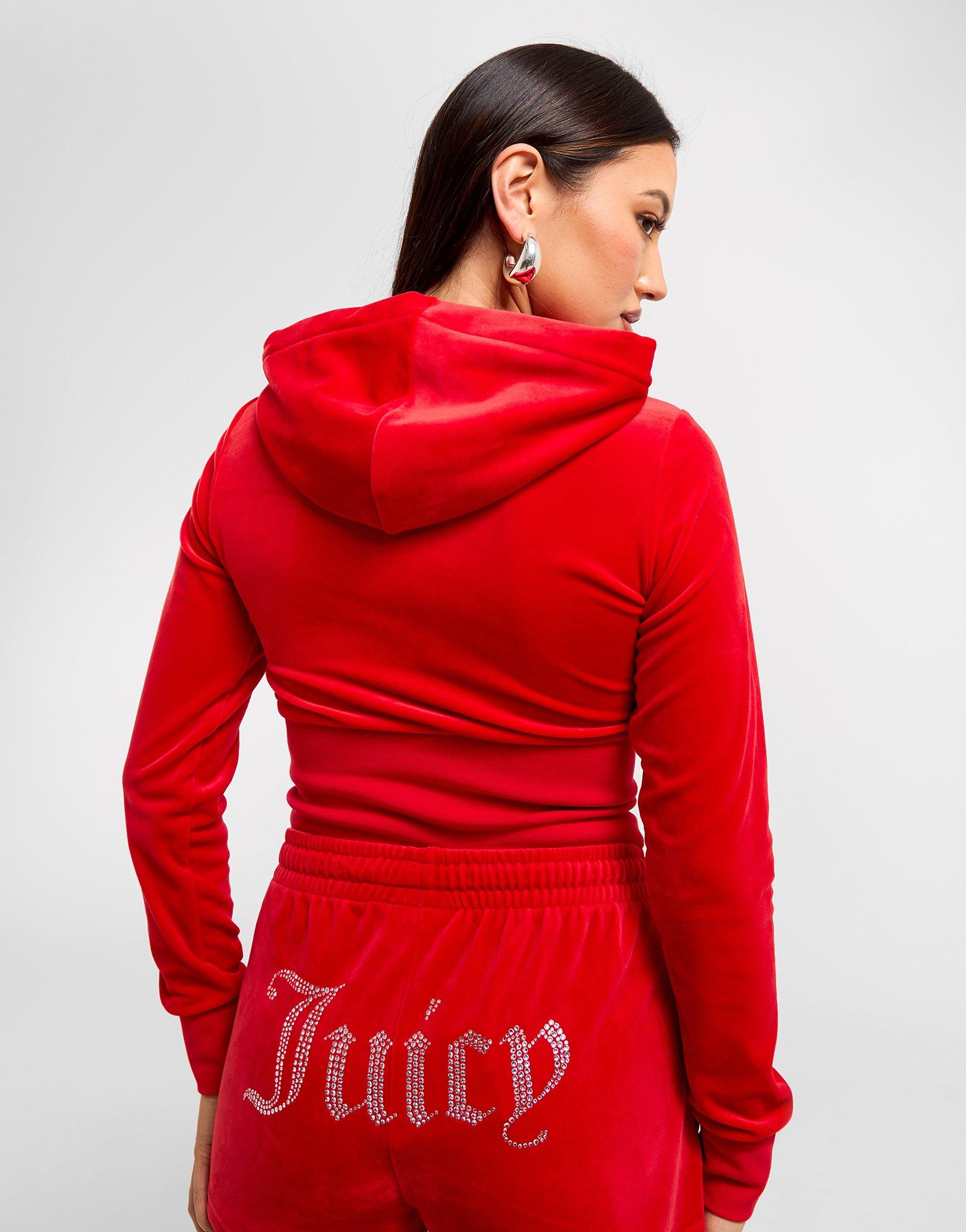JUICY COUTURE Corset Velour Full Zip Hoodie