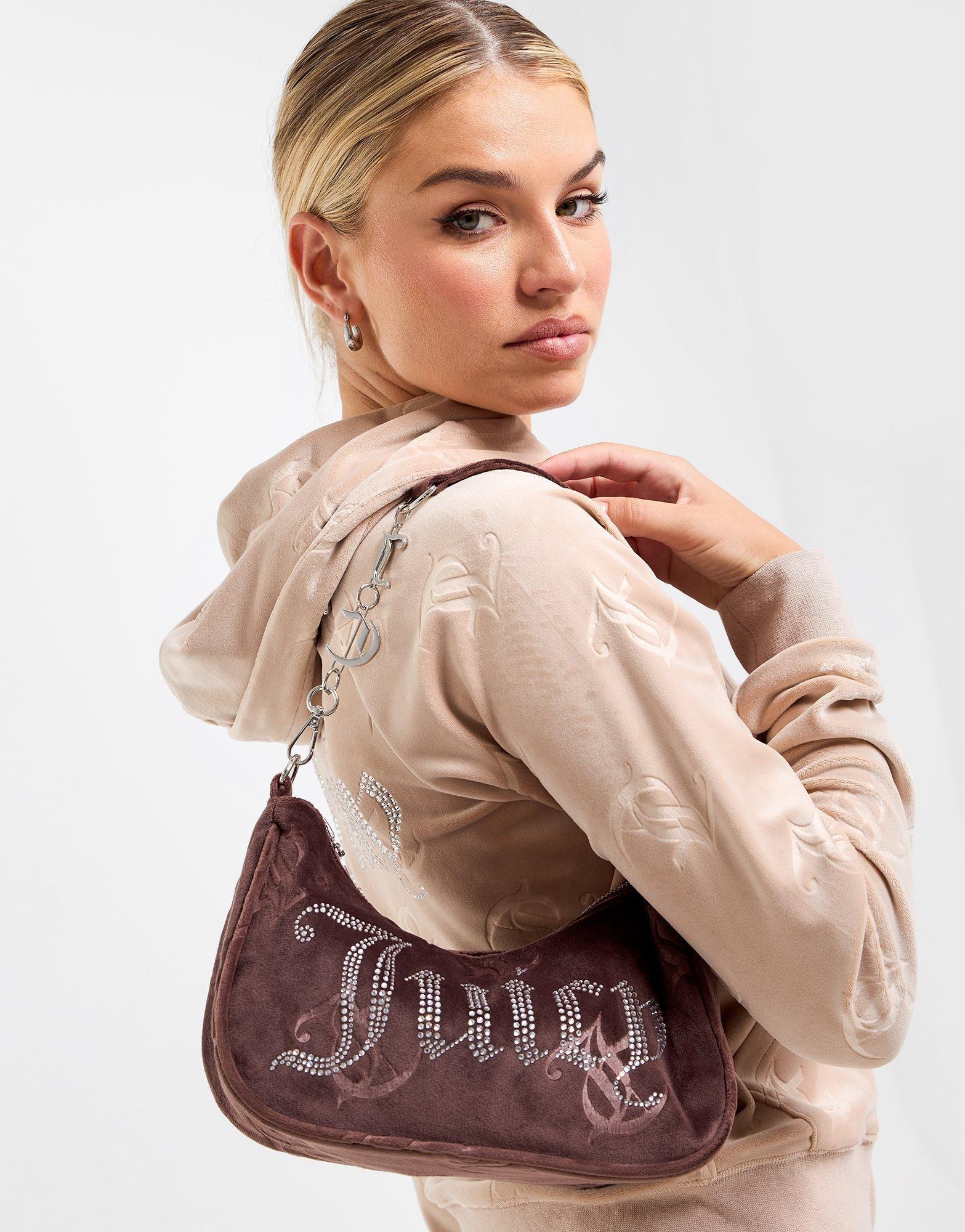 JUICY COUTURE Velour Diamante Shoulder Bag ベロア バッグ JUICY COUTURE Velour Diamante Shoulder Bag ベロア バッグ