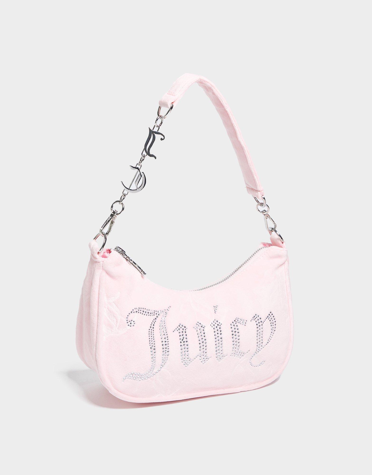 JUICY COUTURE Velour Diamante Shoulder Bag