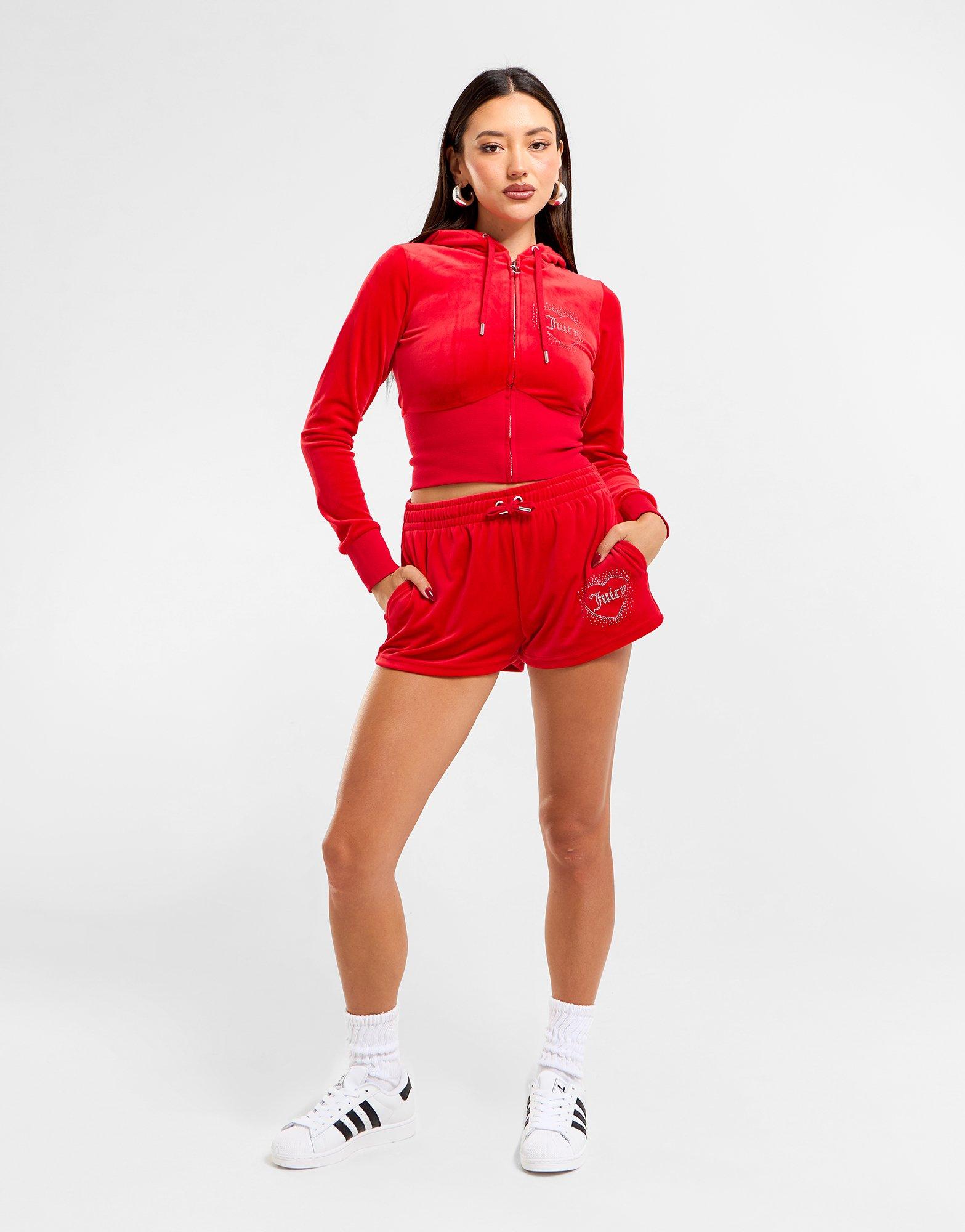JUICY COUTURE Diamante Velour Shorts