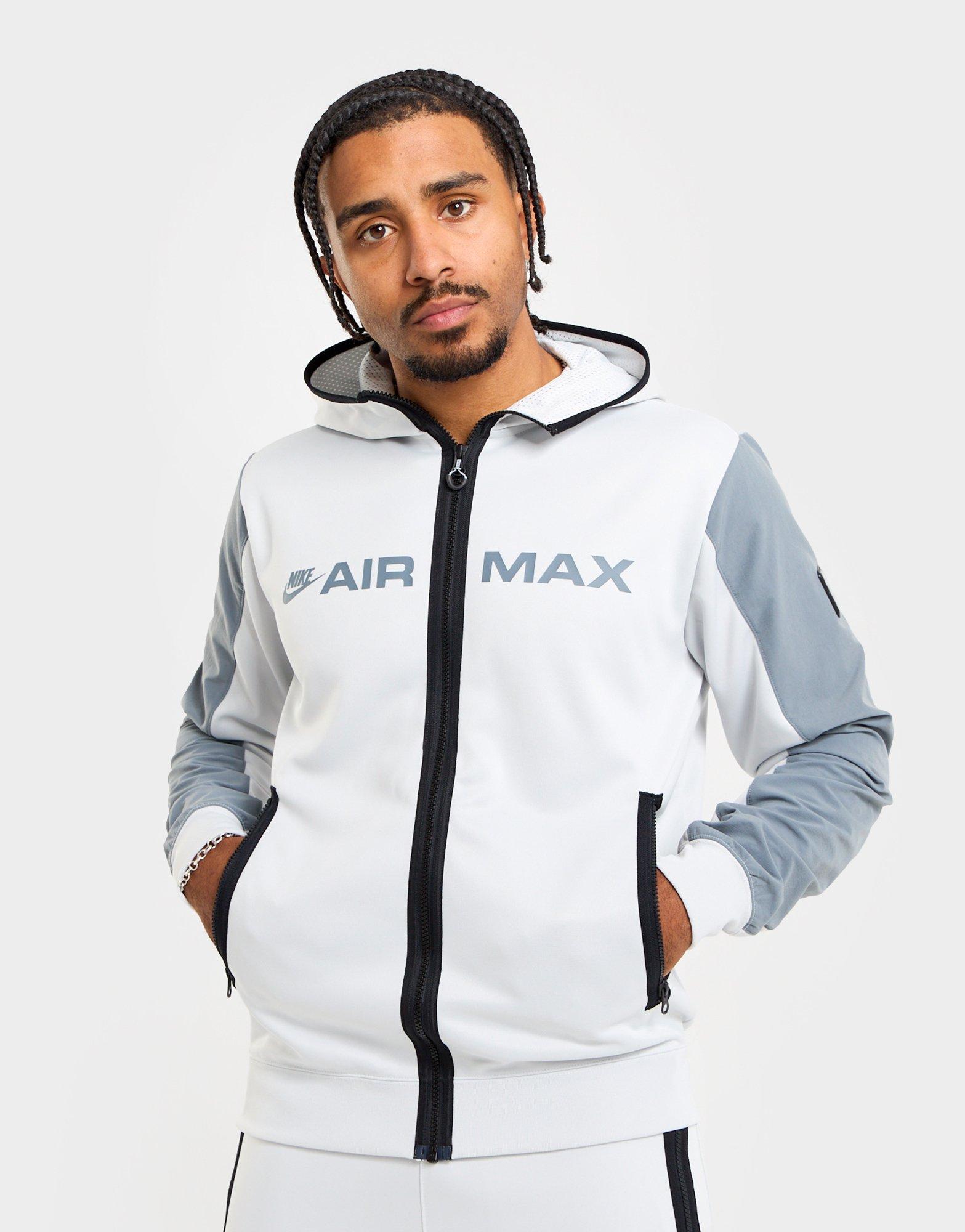 Grey Nike Air Max Polyknit Full Zip Hoodie - JD Sports NZ