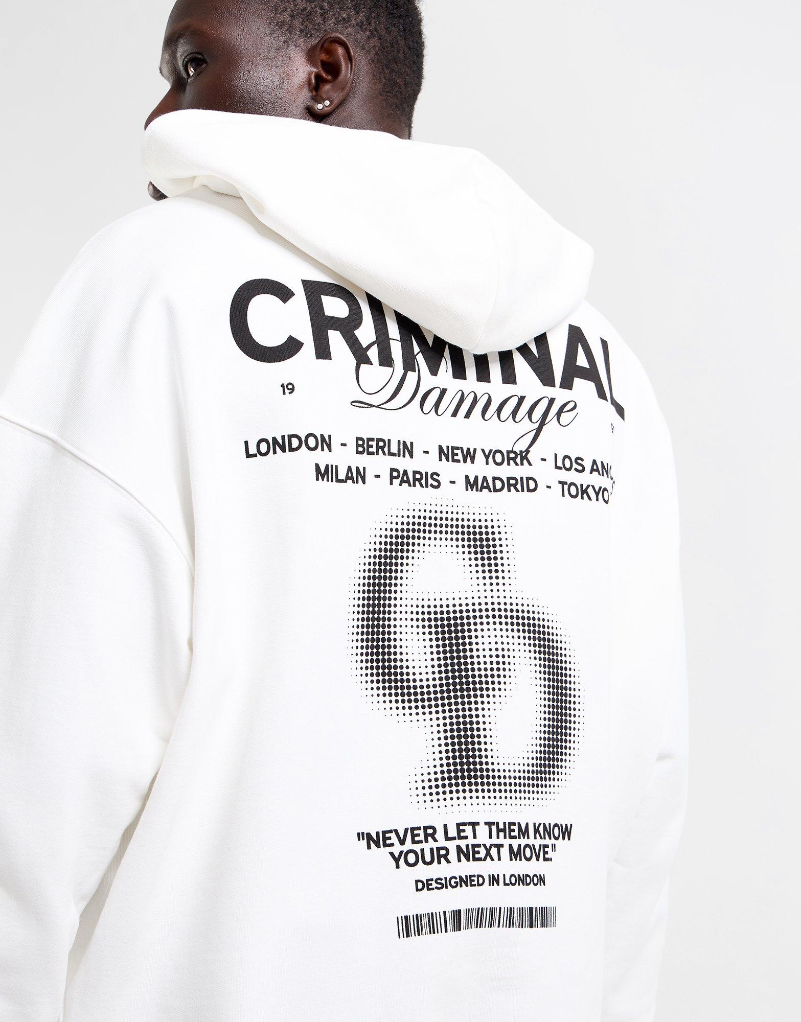 White Criminal Damage International Hoodie JD Sports Australia
