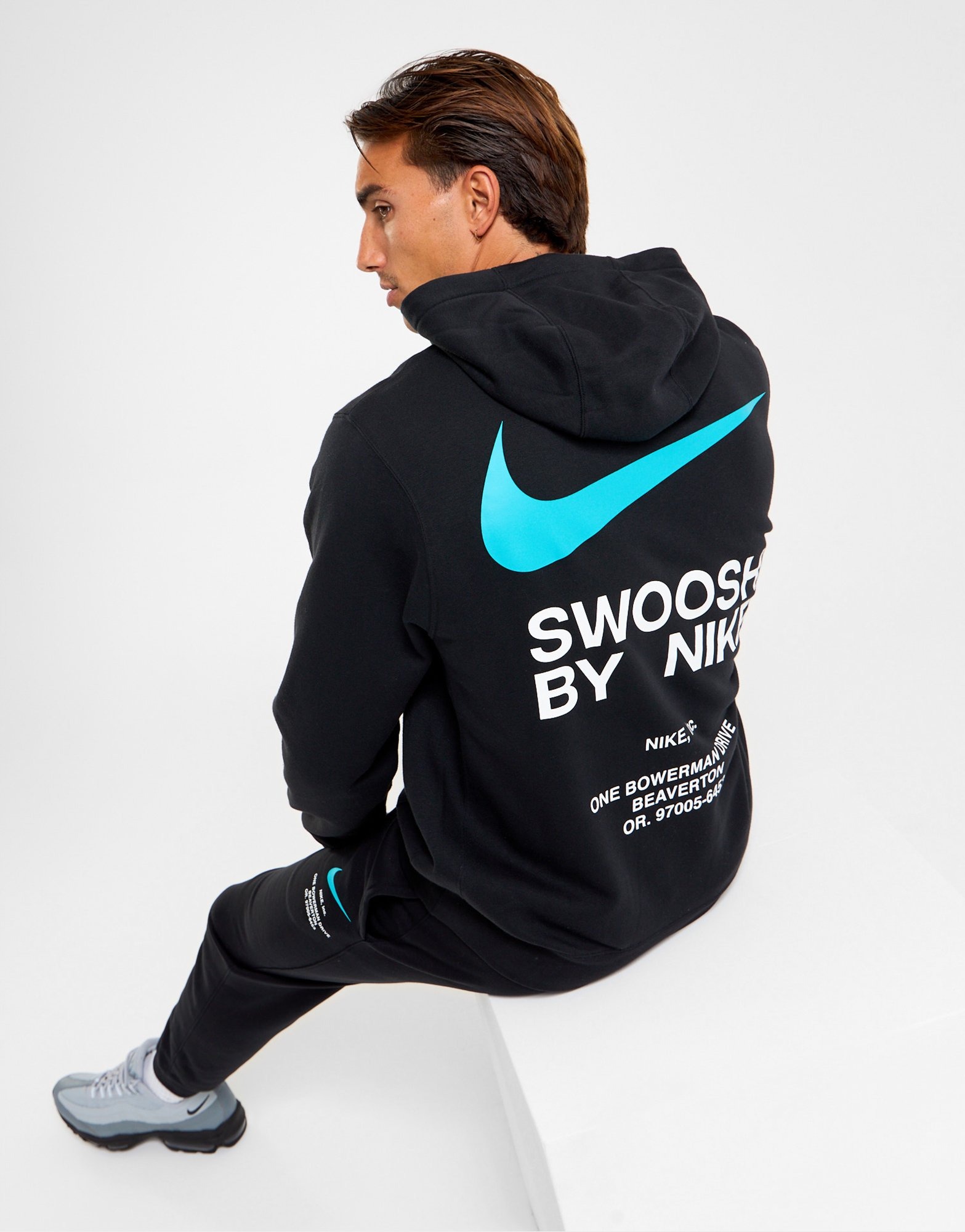 Swoosh Sweaters Mens Nike Double Swoosh Hoodie Black Nike Swoosh