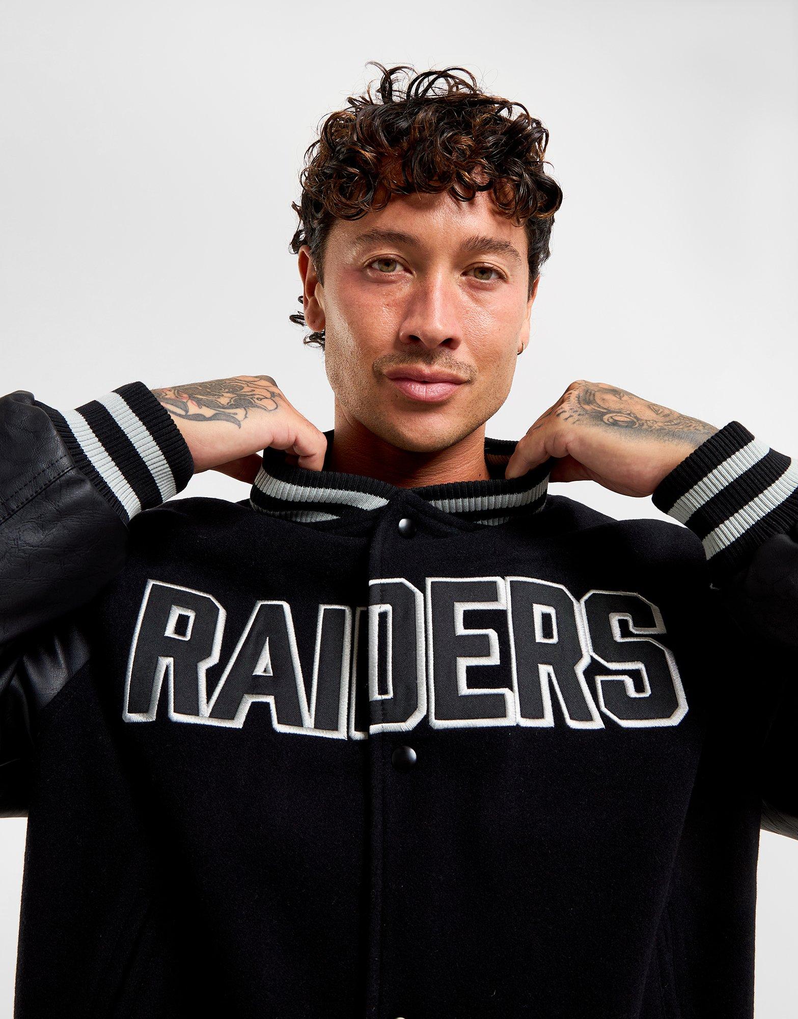 NEW ERA RAIDERS ジャケット ブラック Alpha Industries x Las Vegas Raiders MA-1 Wool Varsity