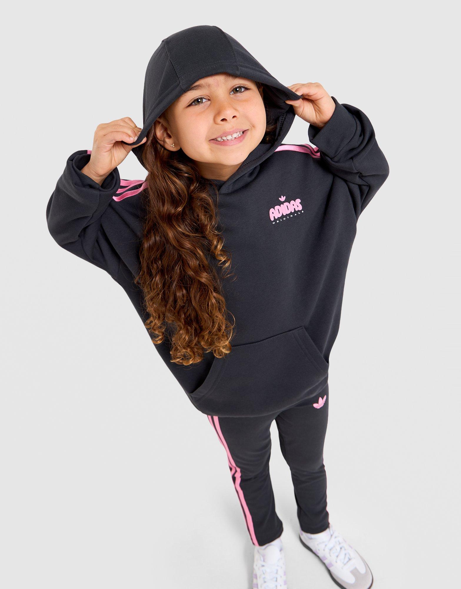 Grey adidas Originals Bubble Hoodie/Leggings Tracksuit Set