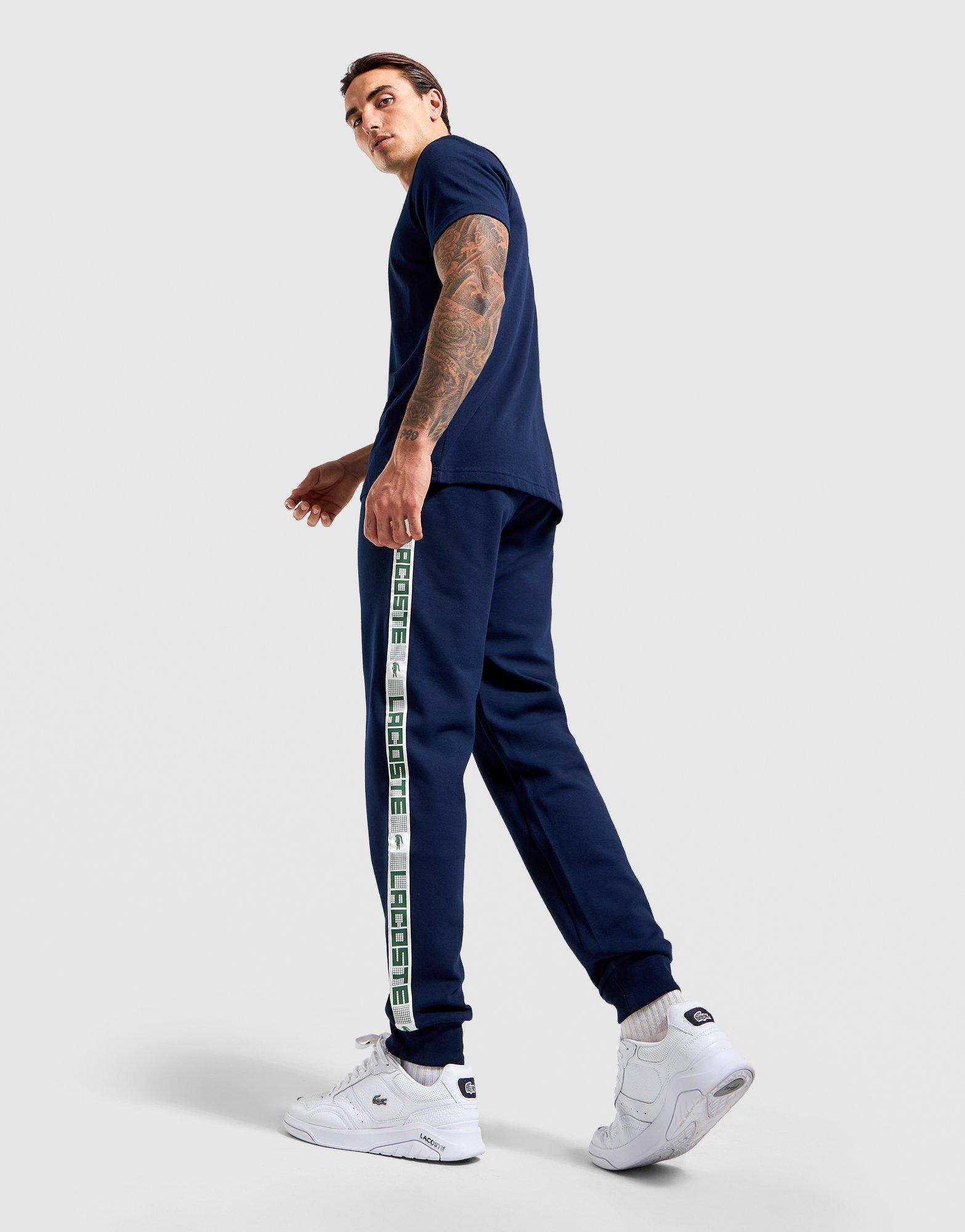 Blue Lacoste Tape Joggers - JD Sports Australia