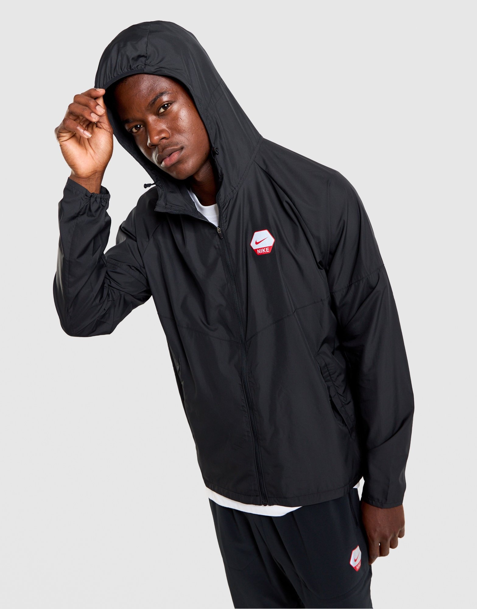 Black Nike Woven Hooded Full Zip Jacket - JD Sports NZ
