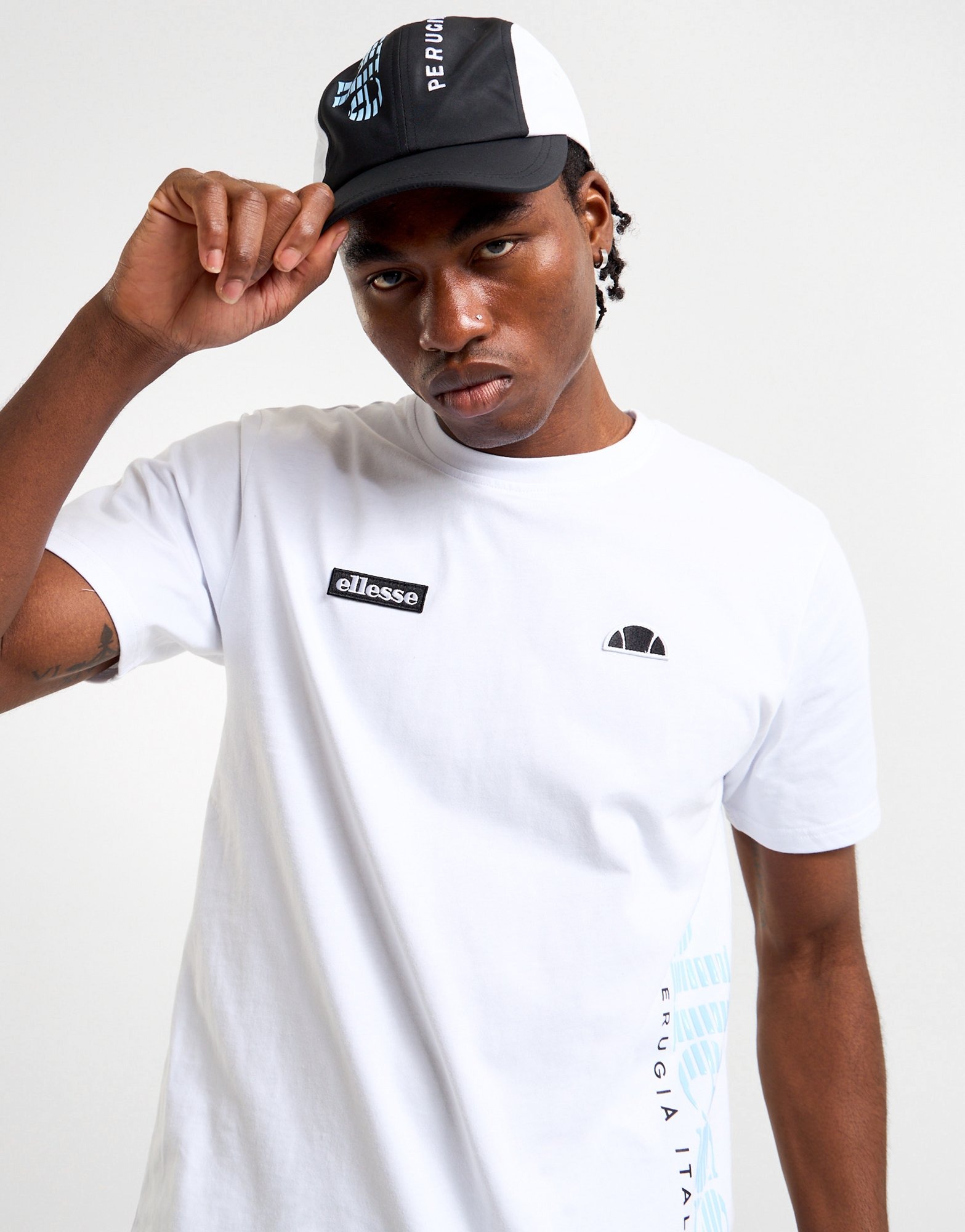 ellesse ギャザーシャツ L ホワイト ellesse ギャザーシャツ L ホワイト ellesse メッシュ Tシャツ