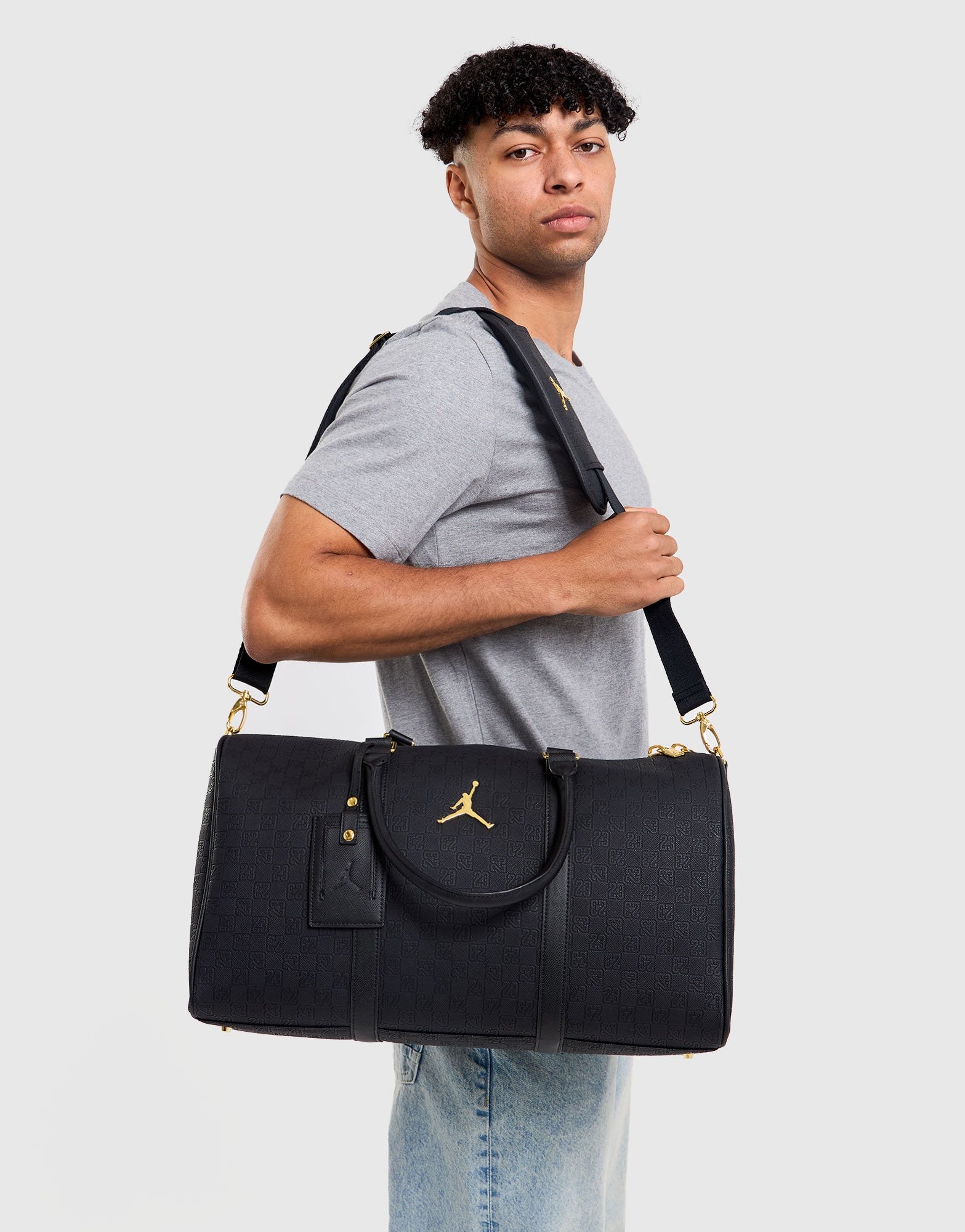 Black Jordan Monogram Medium Duffle Bag - JD Sports Australia