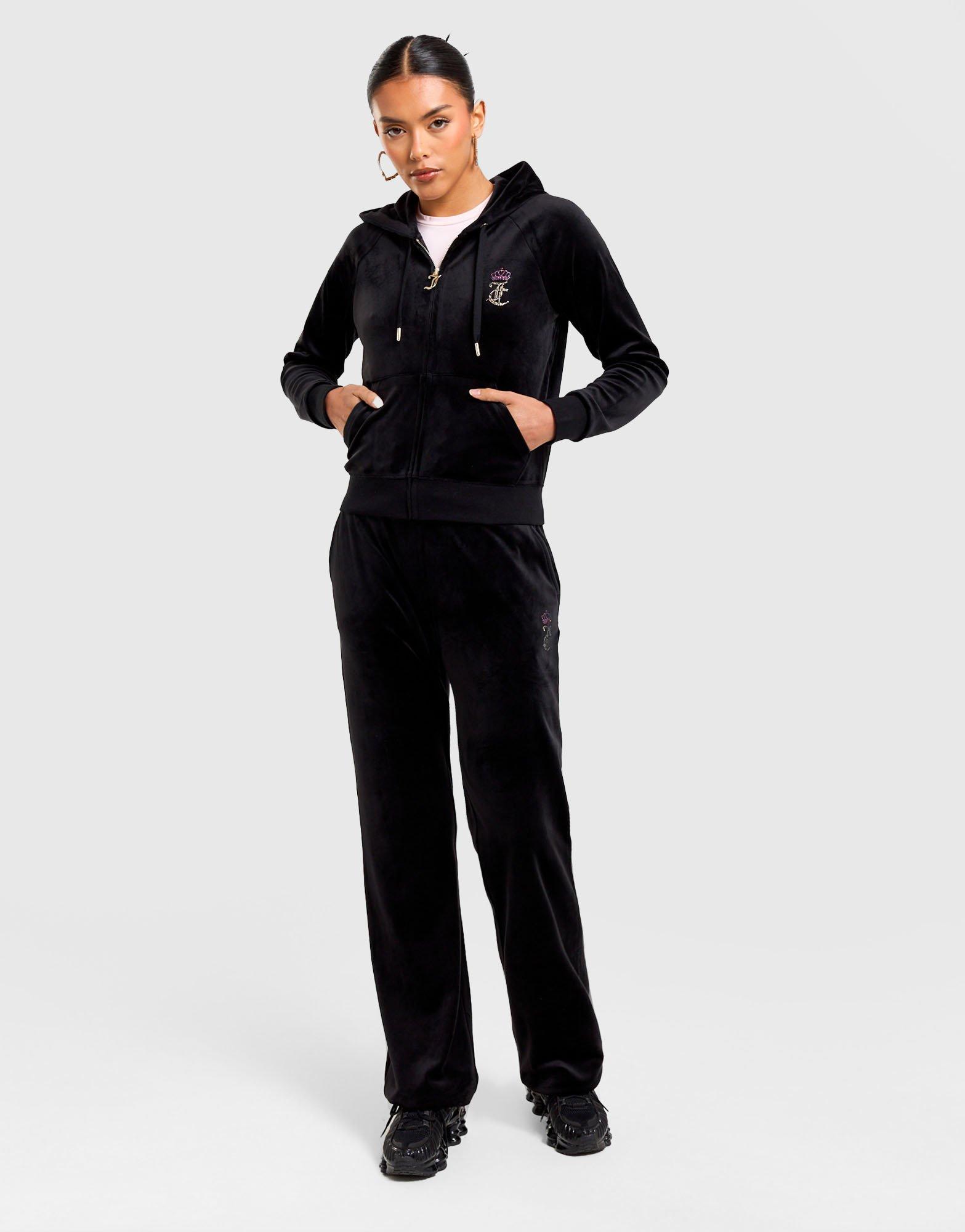 JUICY COUTURE Heart Velour Full Zip Hoodie