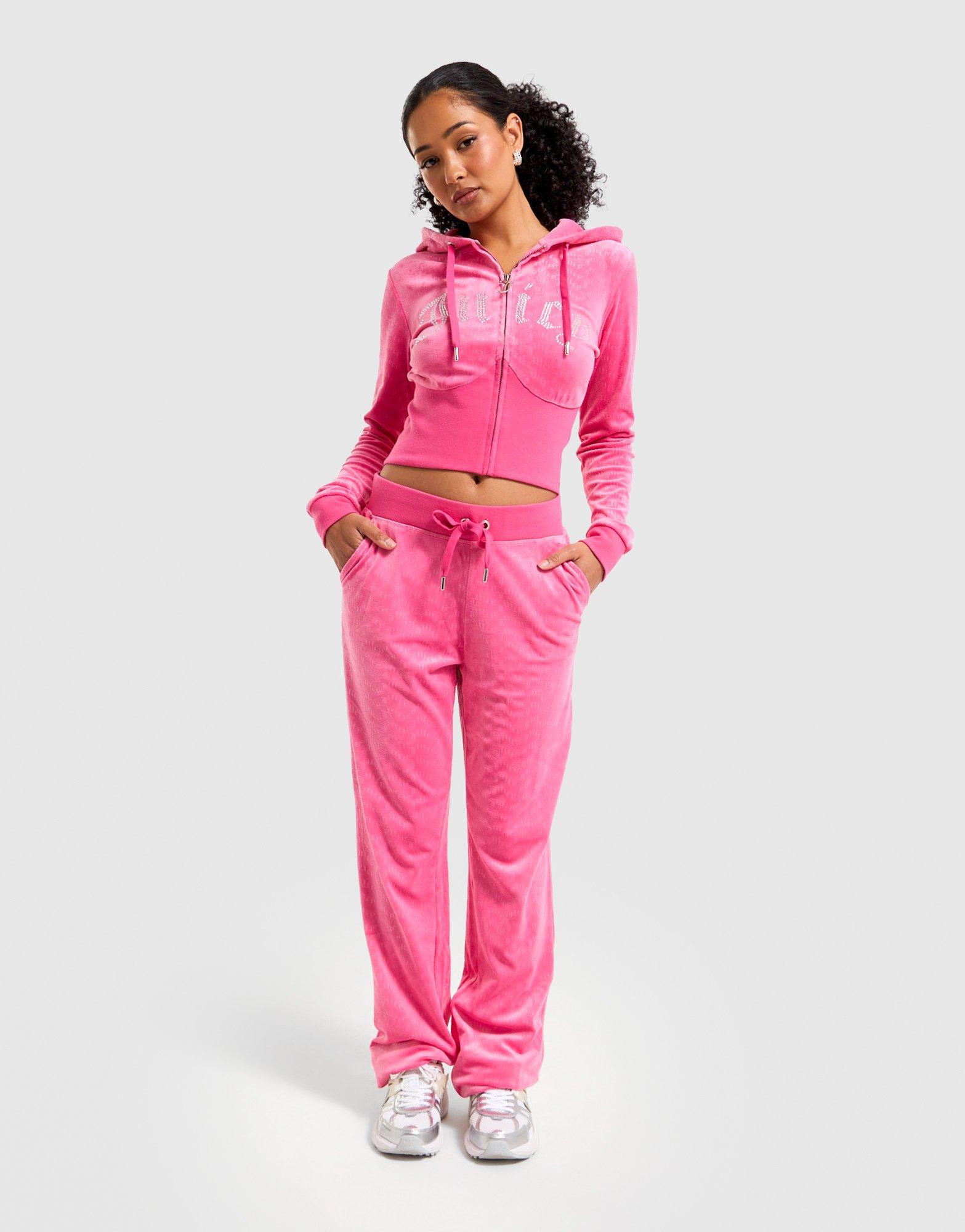JUICY COUTURE Velour Corset Full Zip Hoodie