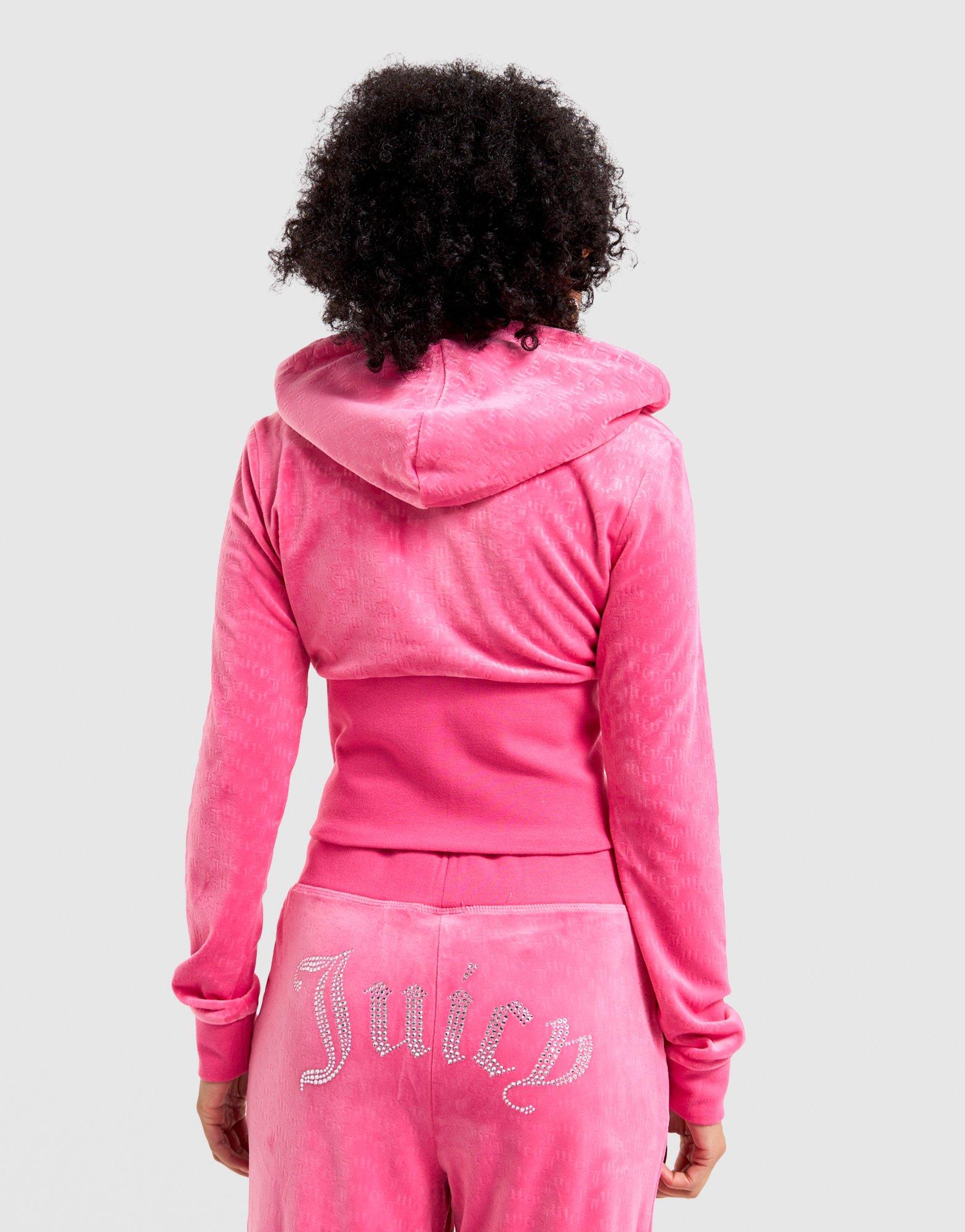 JUICY COUTURE Velour Corset Full Zip Hoodie