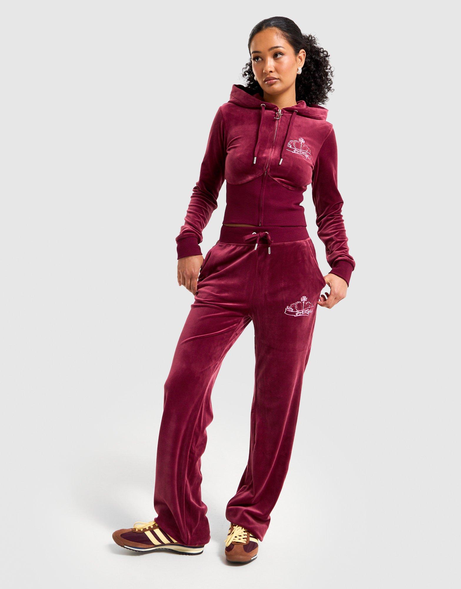 JUICY COUTURE Corset Velour Full Zip Hoodie