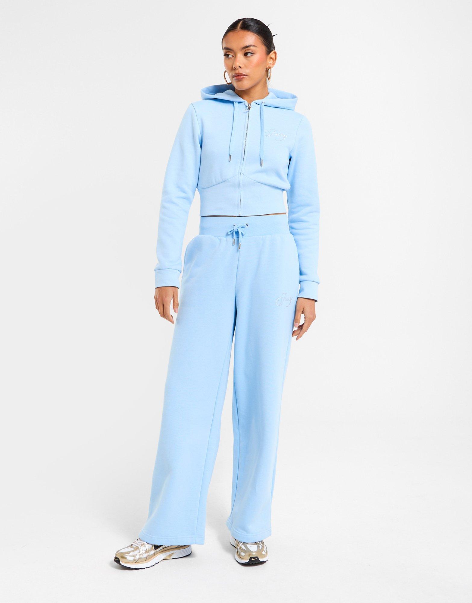 JUICY COUTURE Script Velour Crop Hoodie