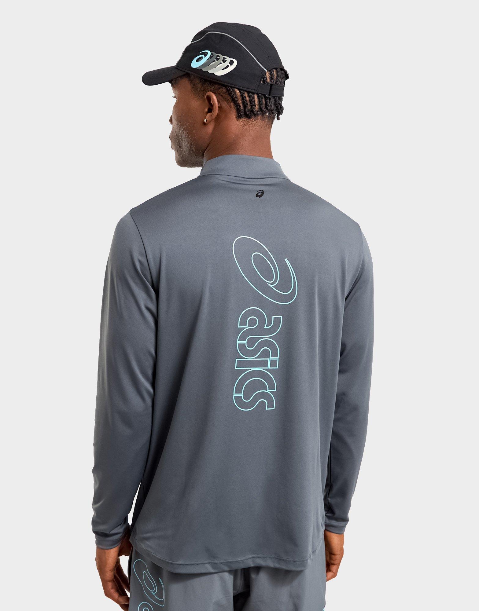 Grey ASICS Gel Training 1/4 Zip Track Top JD Sports