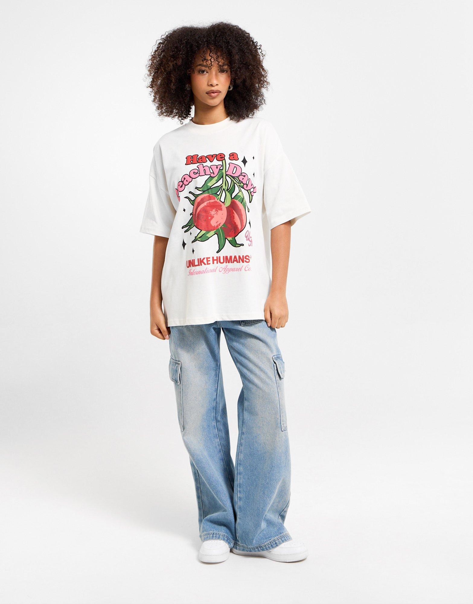 Unlike Humans Peach Graphic T-Shirt