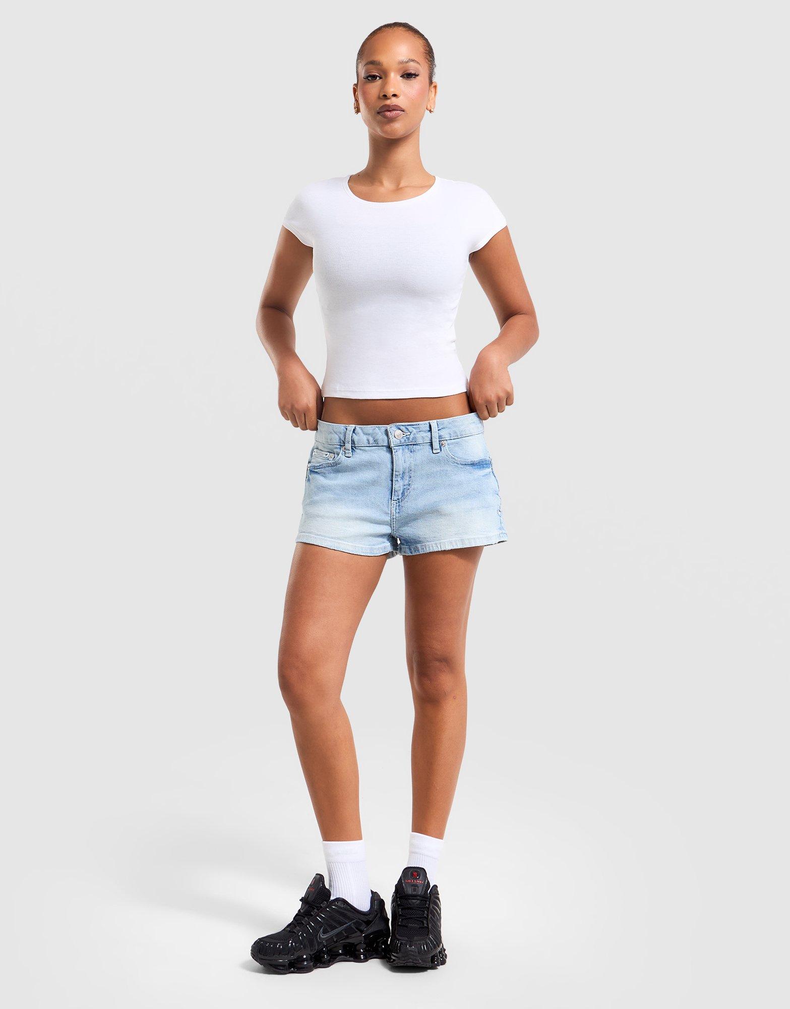 JUICY COUTURE Diamante Mini Denim Shorts