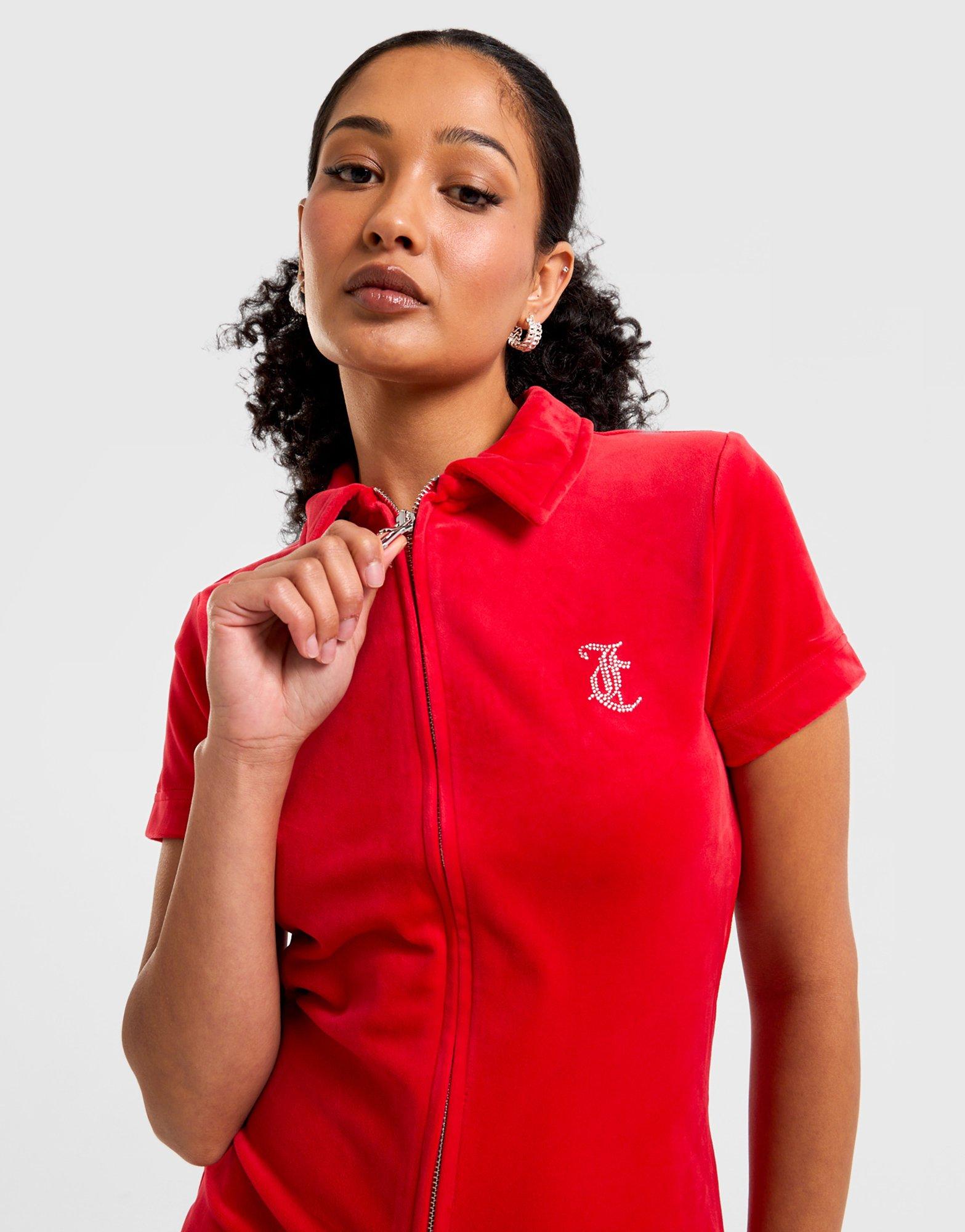 JUICY COUTURE Diamante Velour Romper Suit