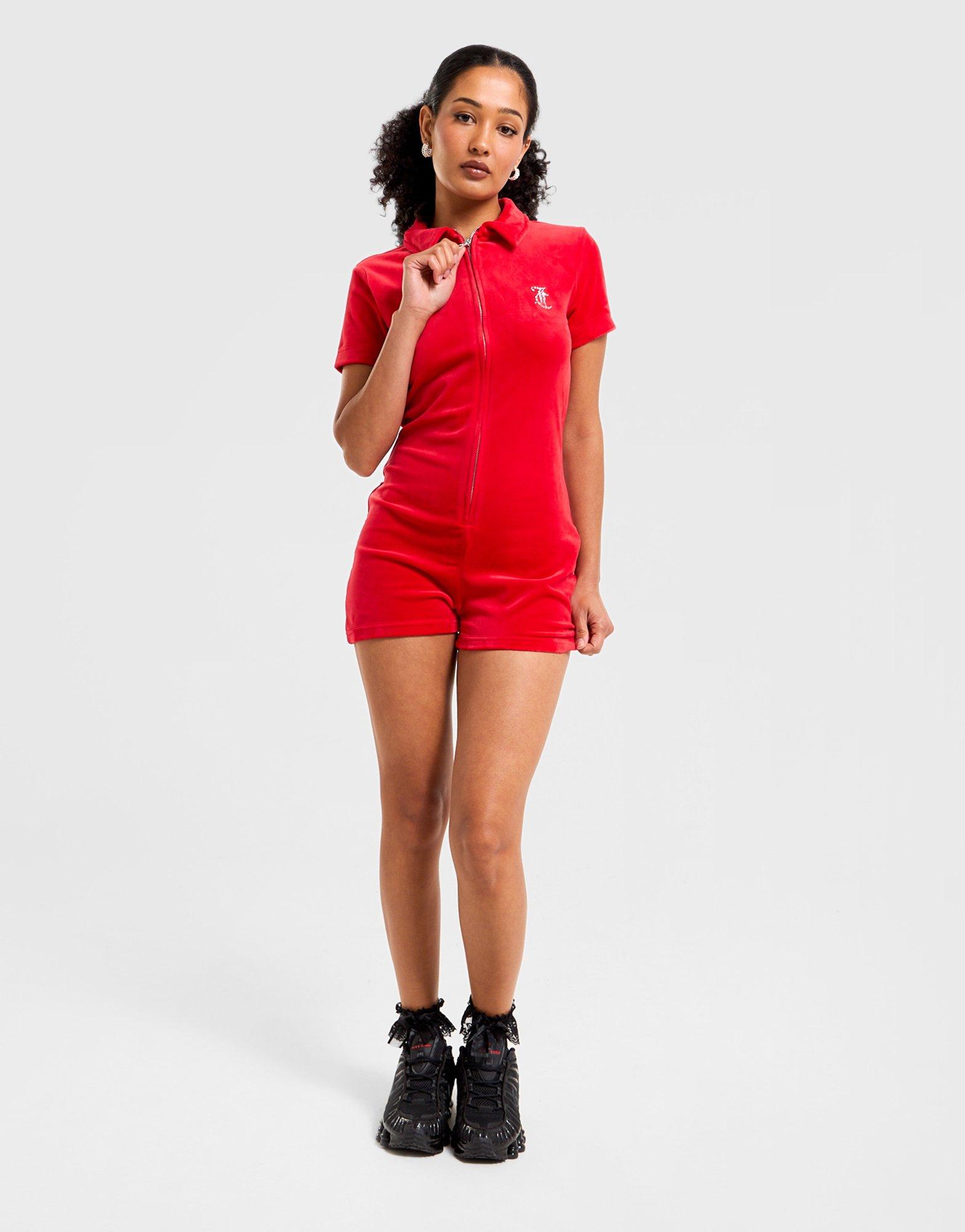 JUICY COUTURE Diamante Velour Romper Suit