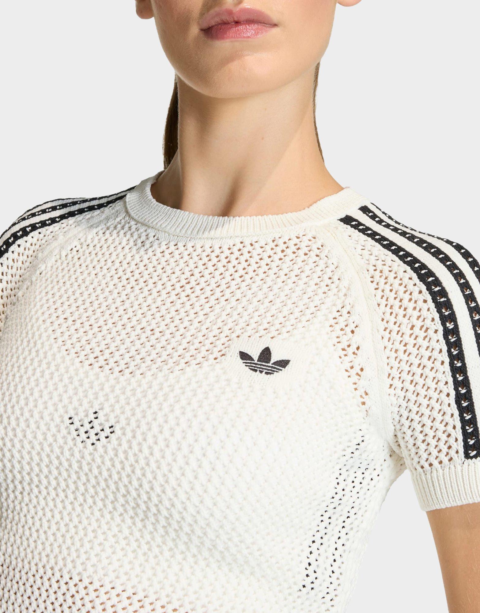 adidas Originals Firebird Knitted Crochet Cali T-Shirt