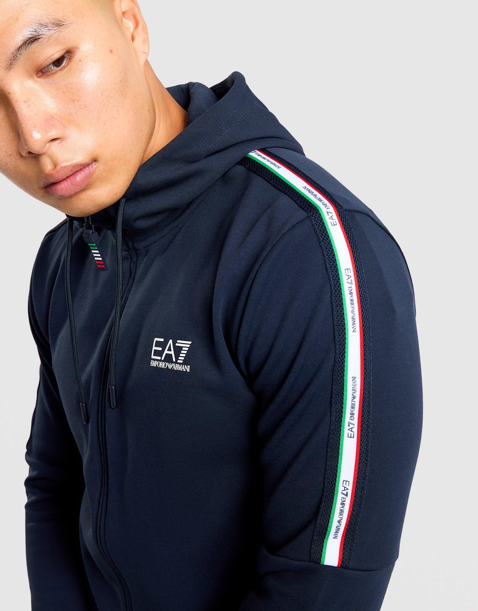 EA7 Italia Tape Full-Zip Hoodie