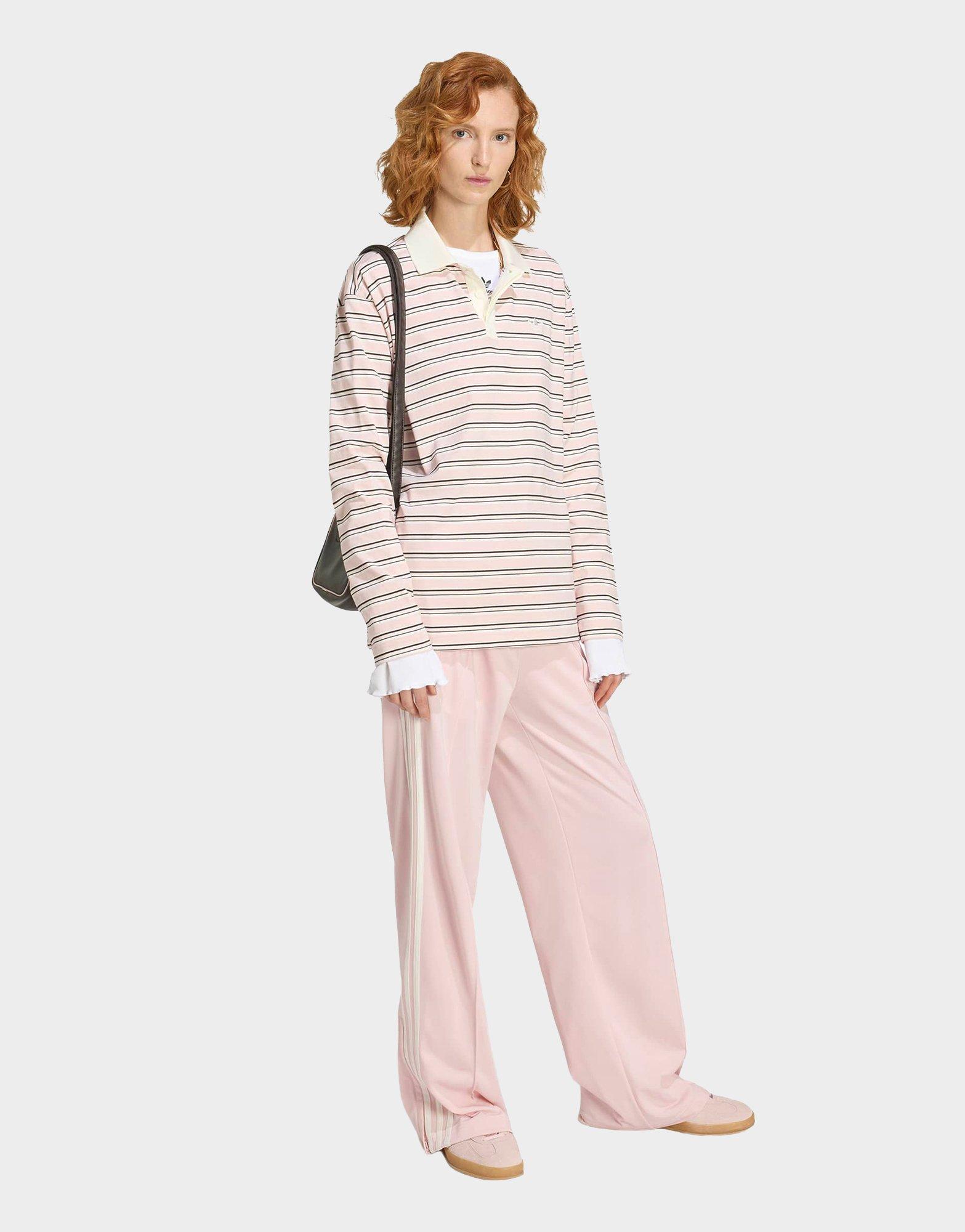 adidas Stripe Long Sleeve Polo Shirt
