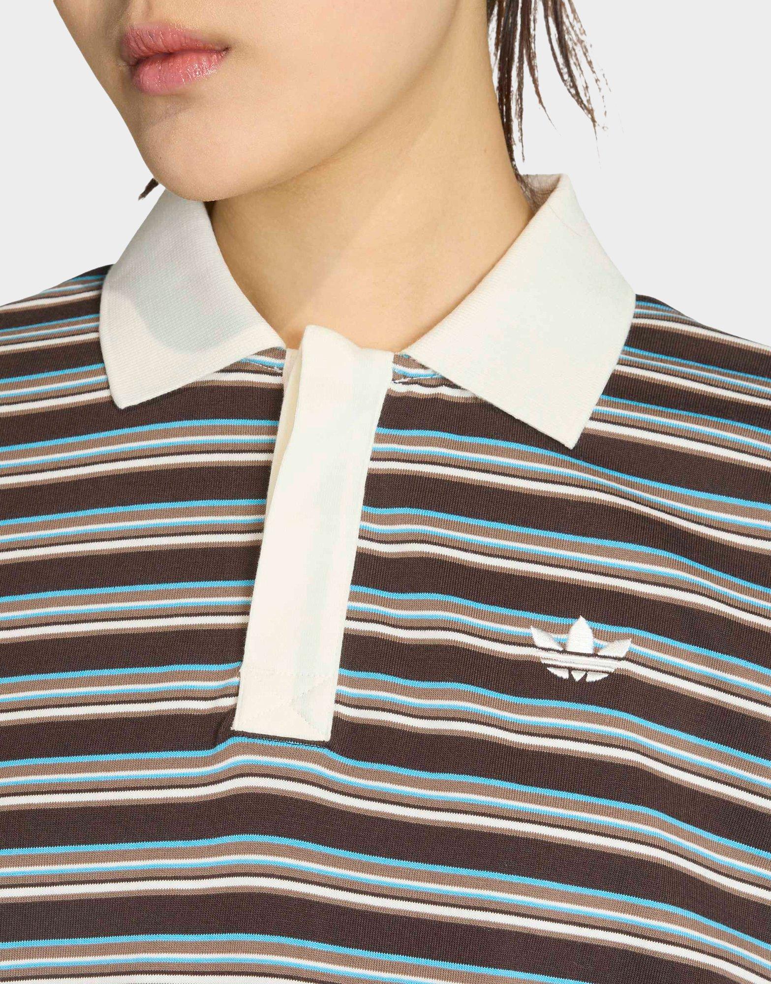adidas Originals Stripe Long Sleeve Polo Shirt