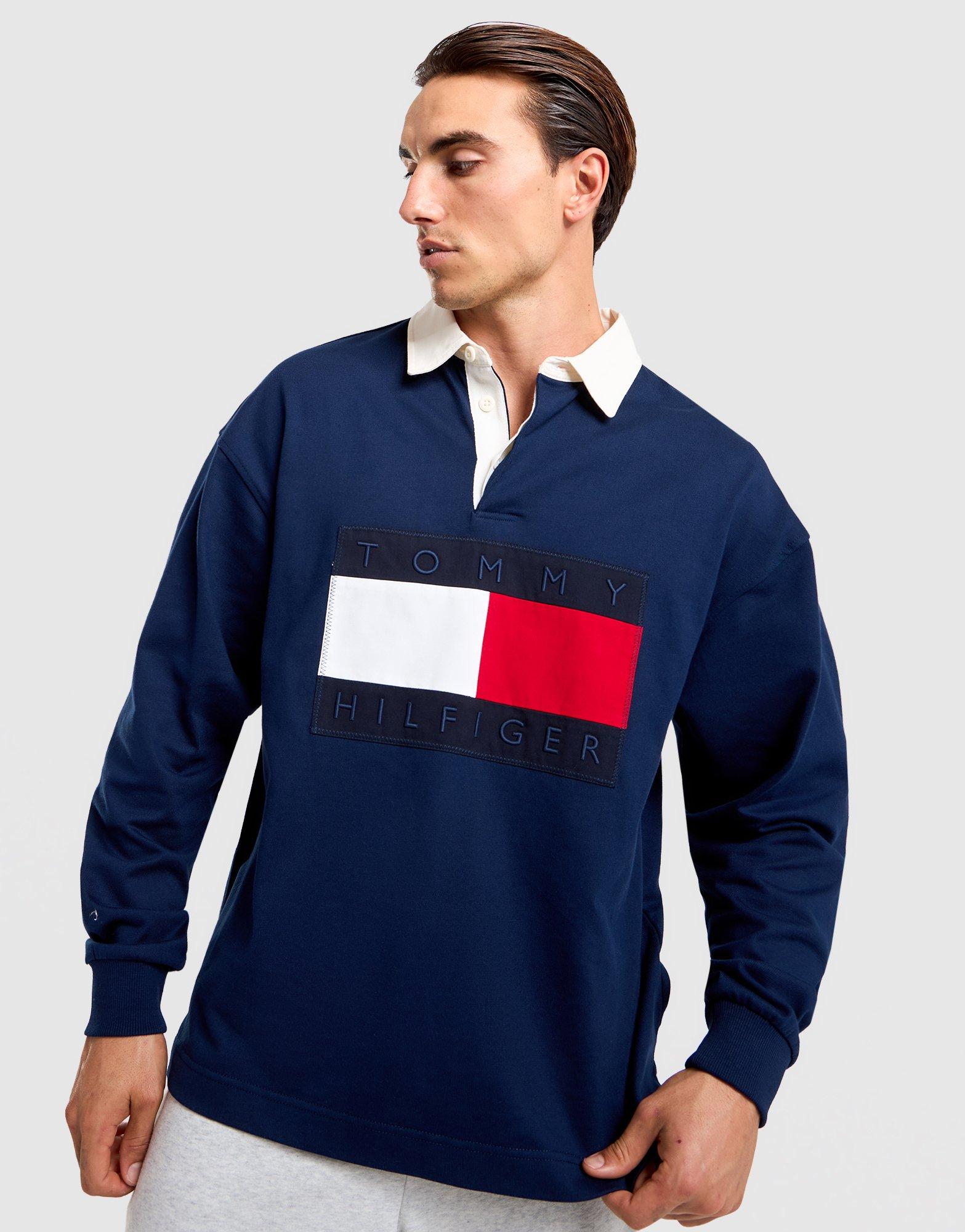 Tommy Hilfiger Flag Long Sleeve Polo Shirt