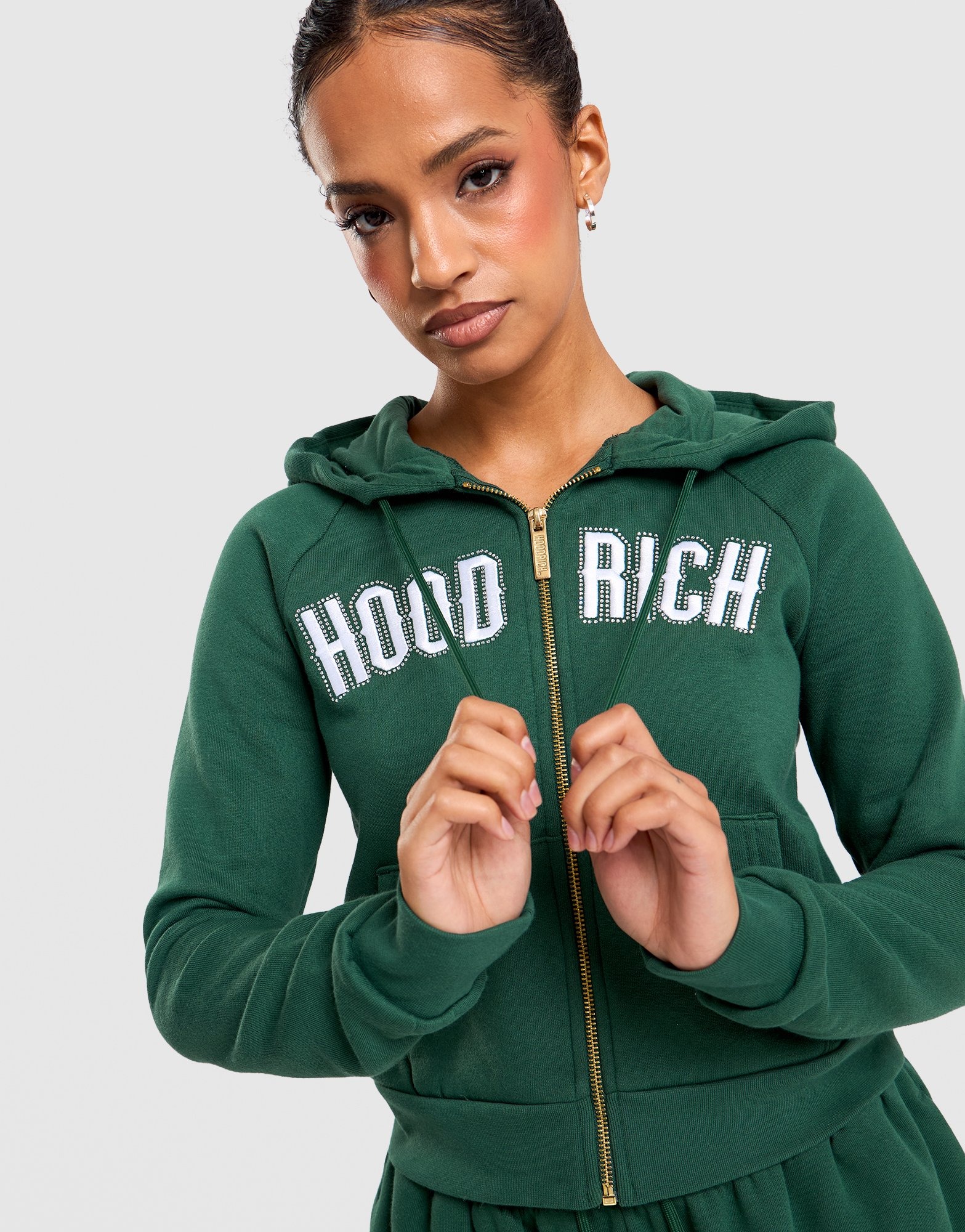 Green Hoodrich Figure Full Zip Hoodie - JD Sports NZ