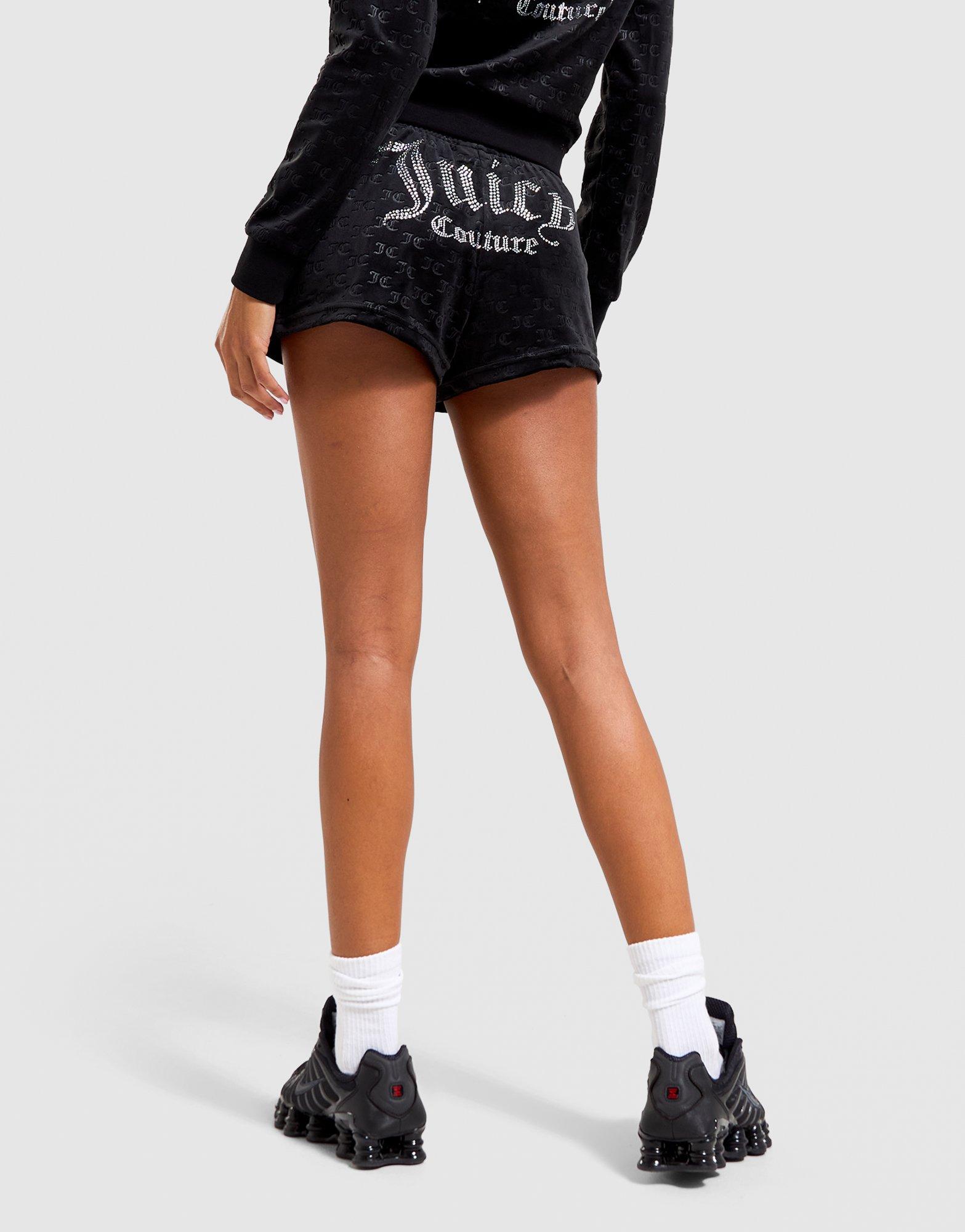 JUICY COUTURE Velour Monogram Shorts