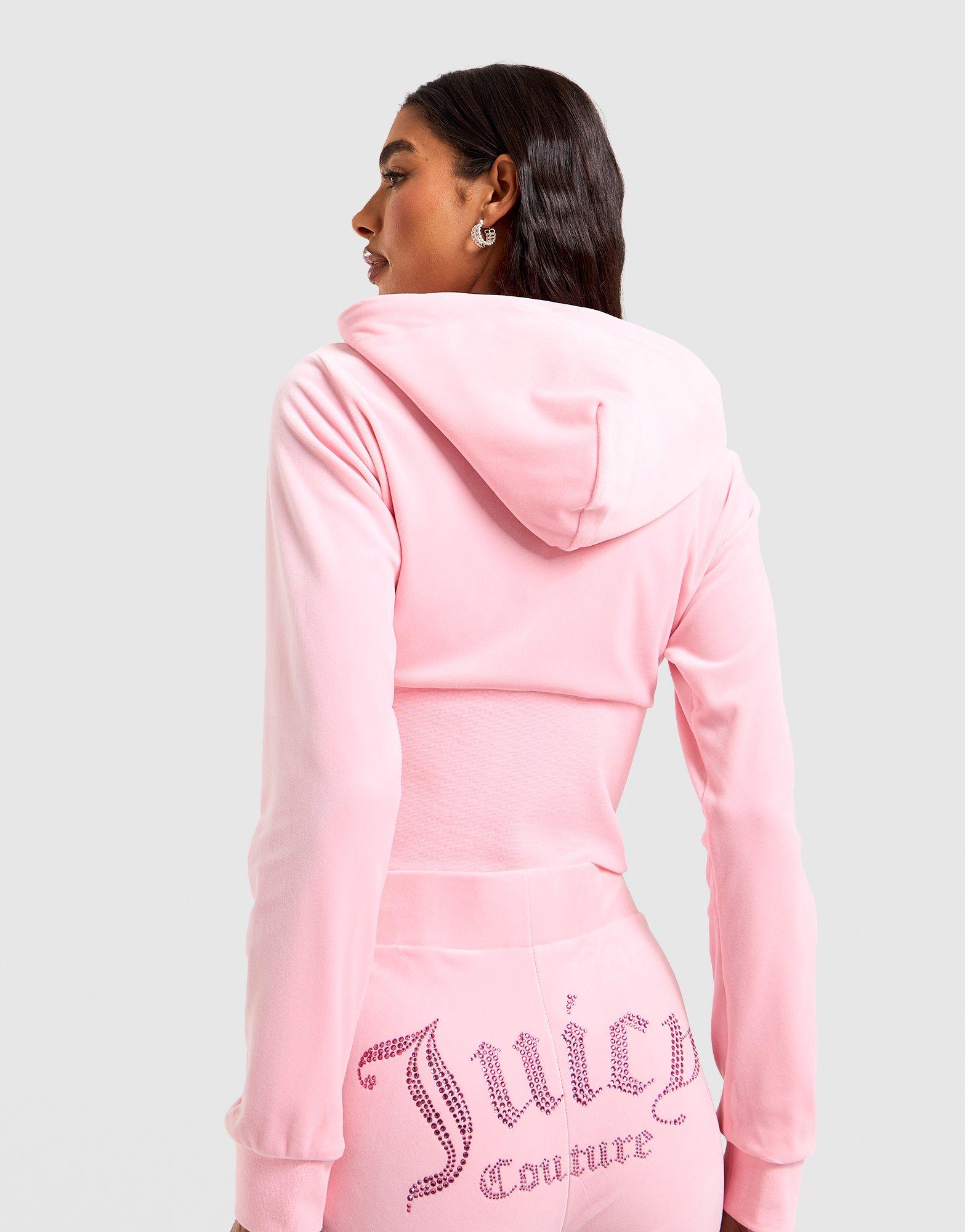 JUICY COUTURE Corset Velour Full Zip Hoodie
