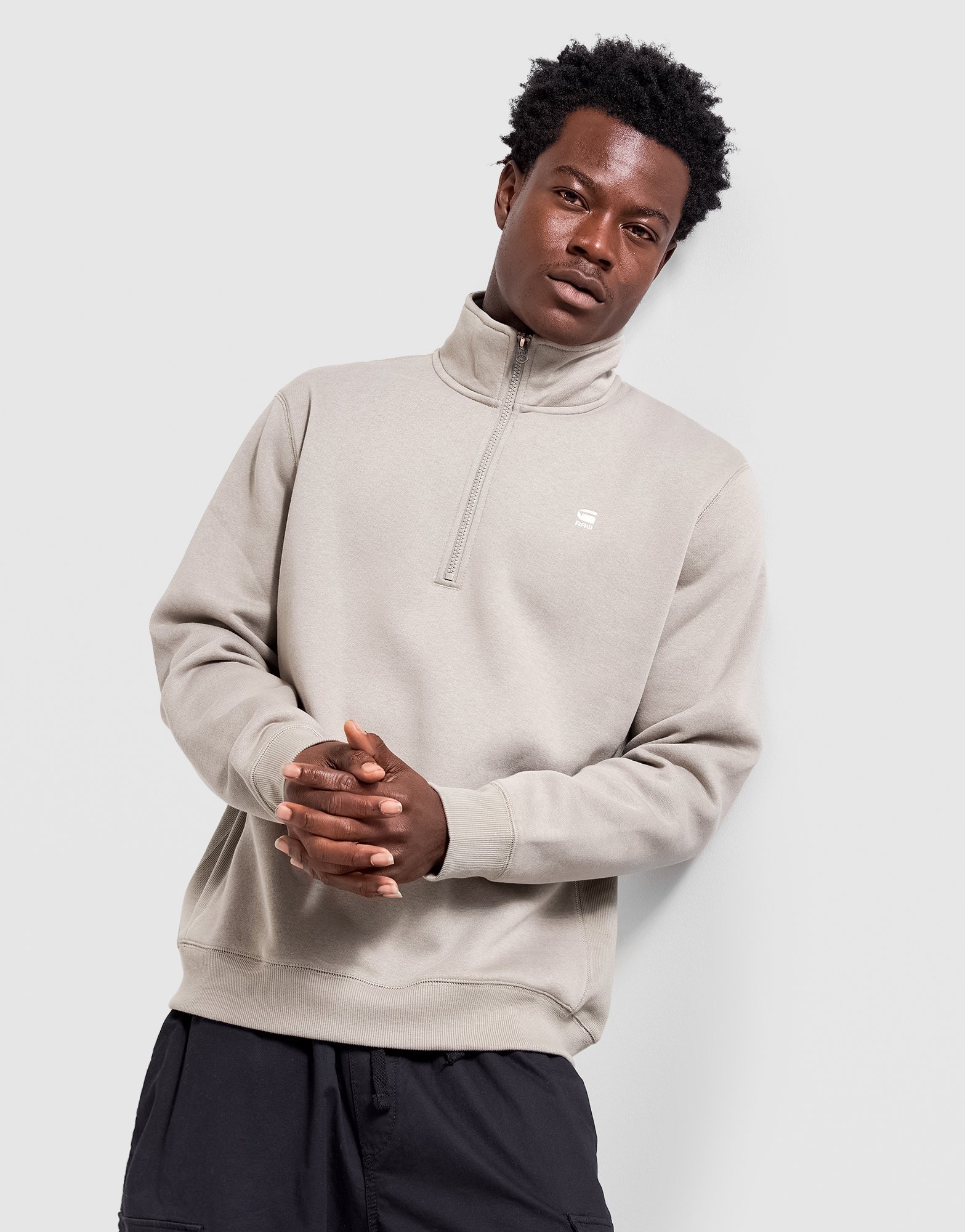Grey G-STAR Premium Core 1/4 Zip Track Top - JD Sports Australia