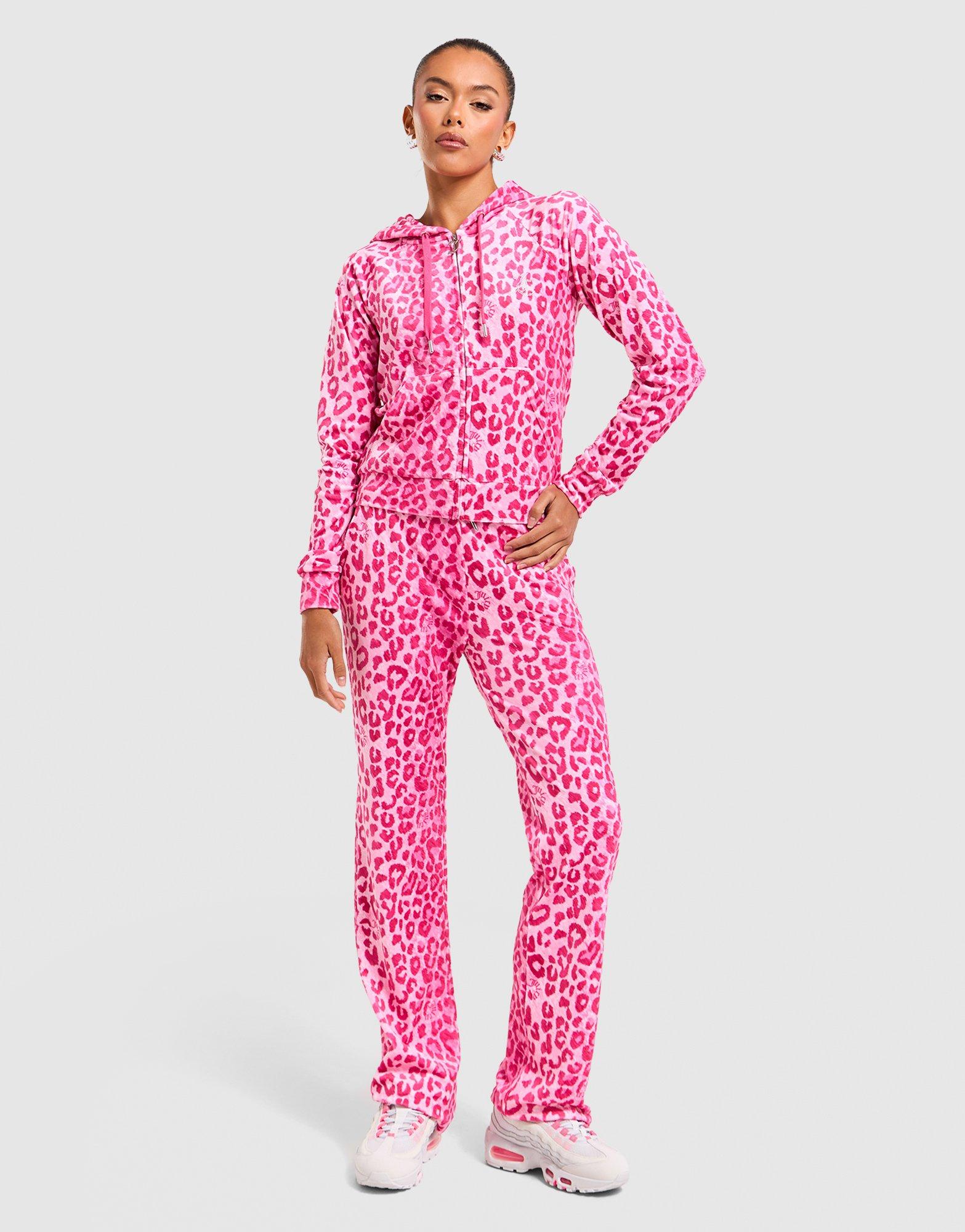 JUICY COUTURE Madi Leo All-Over Print Velour Hoodie