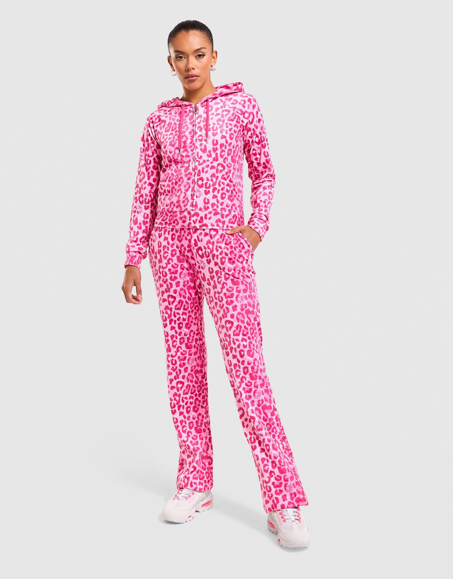 JUICY COUTURE Leopard Velour Track Pants