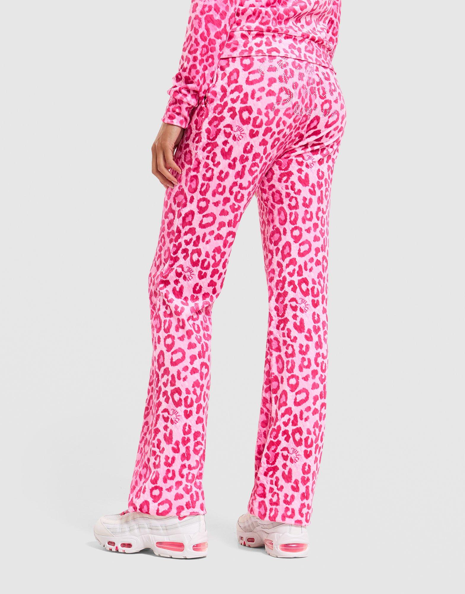 JUICY COUTURE Leopard Velour Track Pants