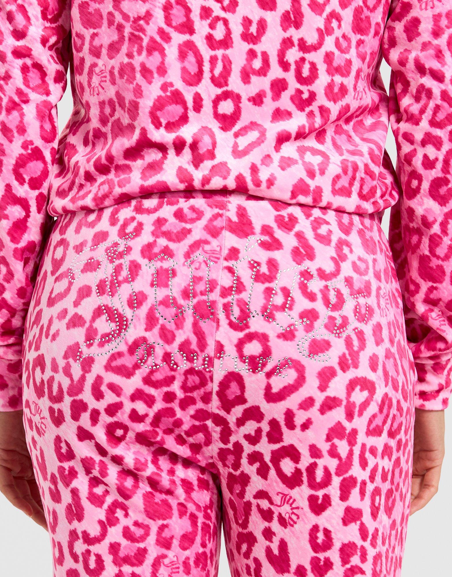 JUICY COUTURE Leopard Velour Track Pants