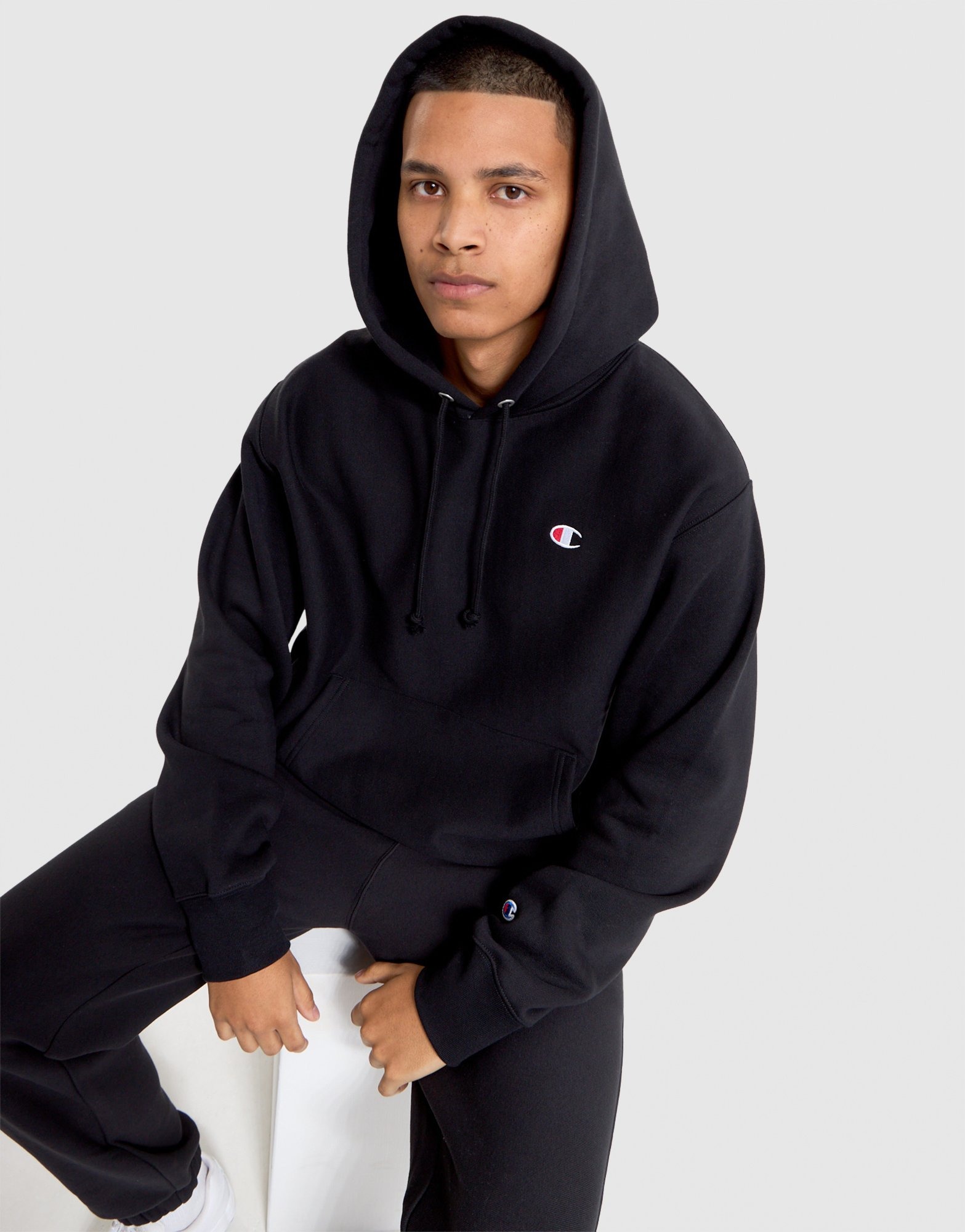 Black Champion Reverse Weave Hoodie JD Sports NZ