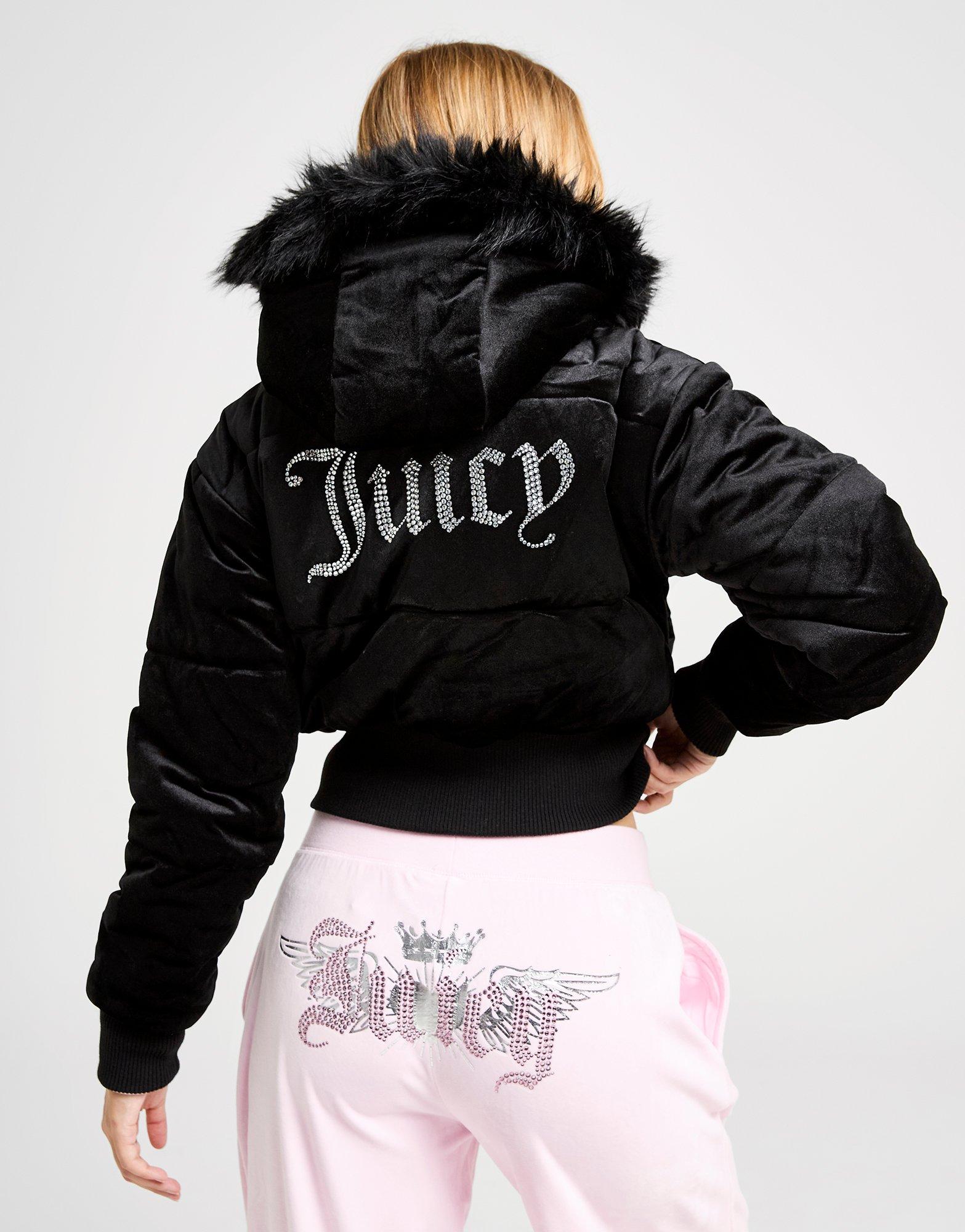 JUICY COUTURE Velour Padded Crop Jacket